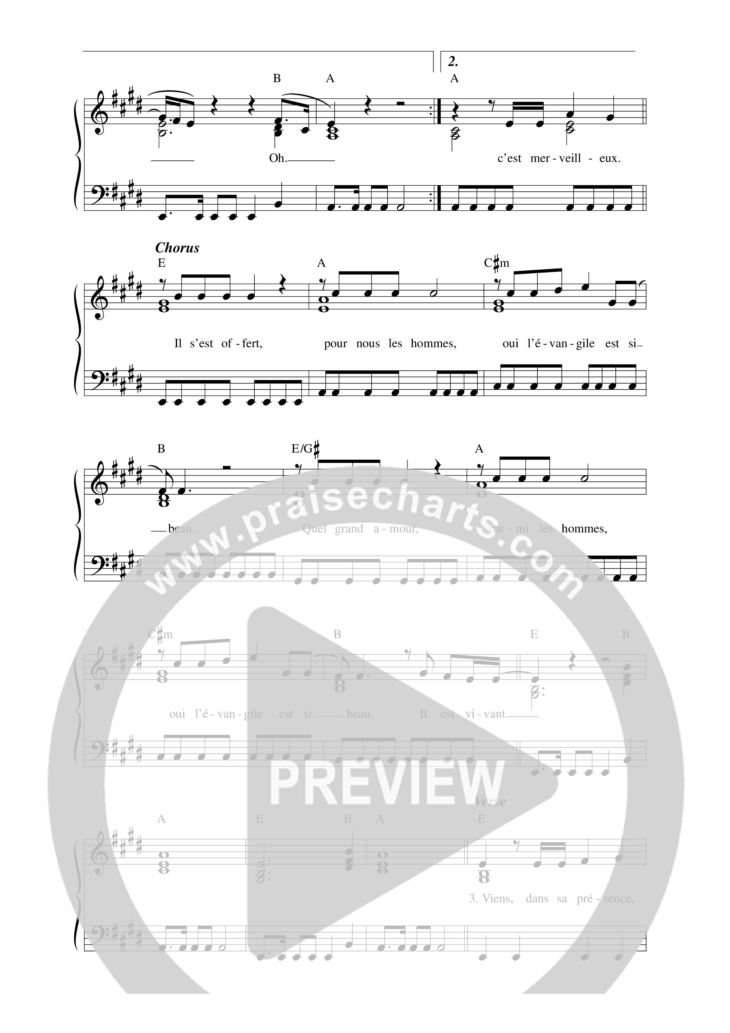 Viens Lead Sheet Melody (Matt Marvane / RESISTANCE)