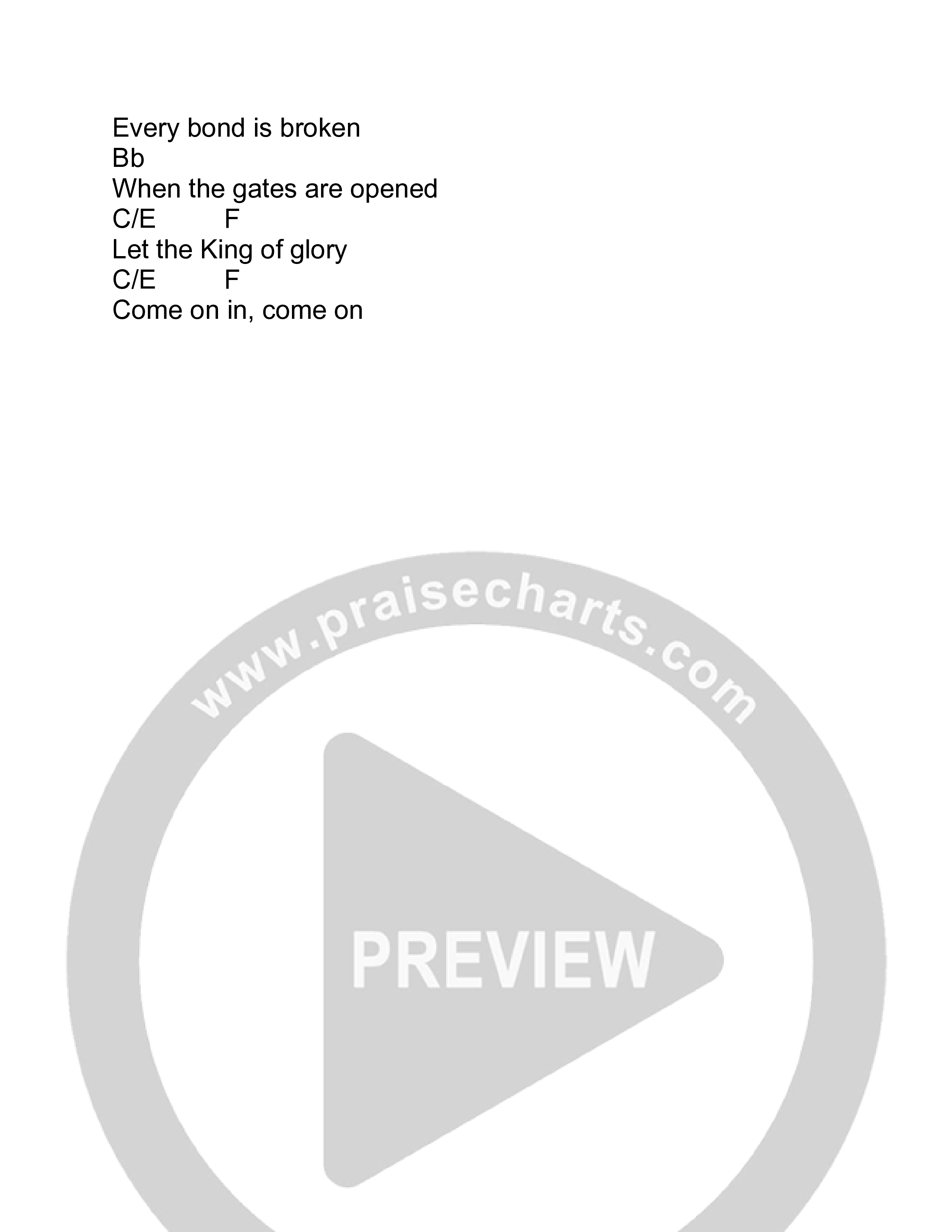 Praise the Lord Chord Chart (Phil King)