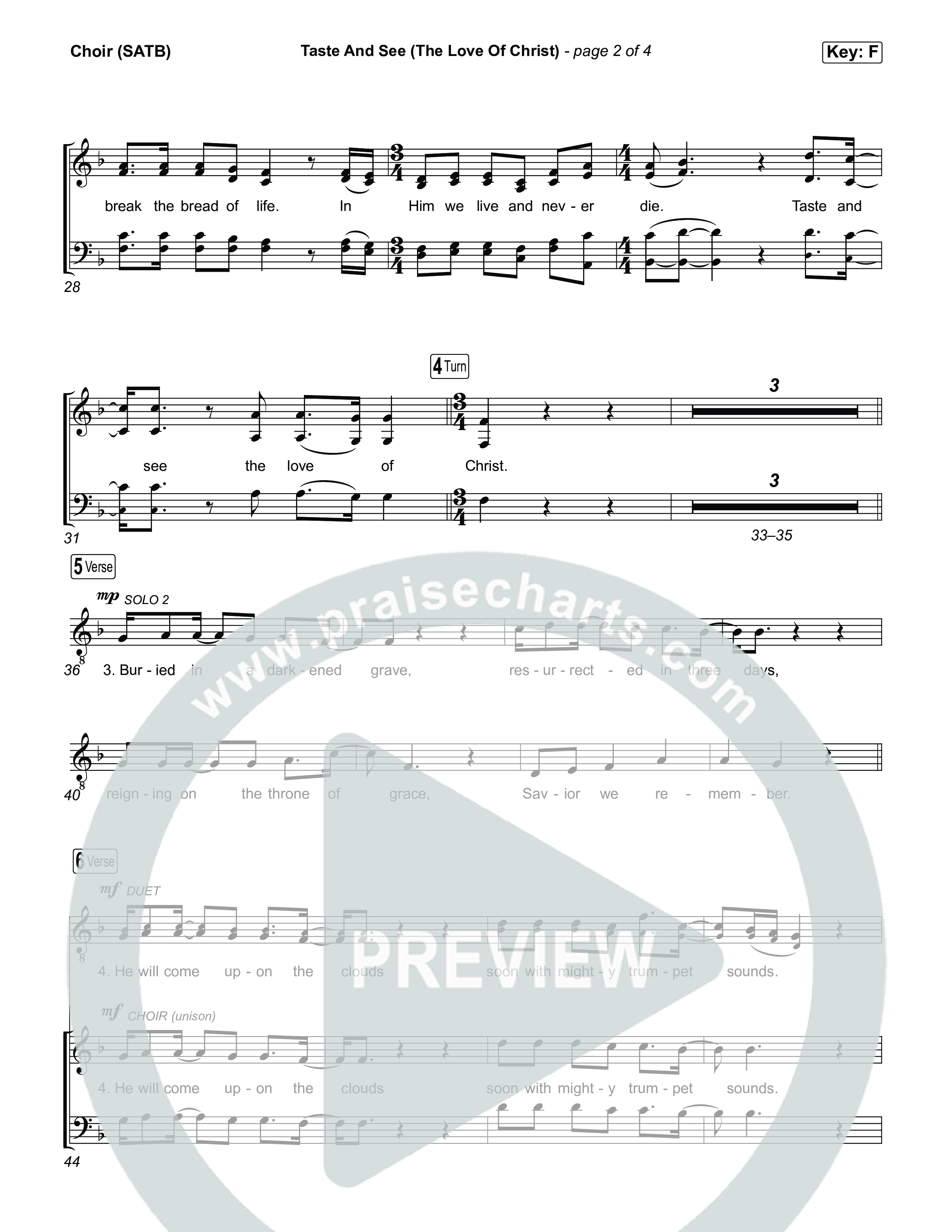 Taste And See (The Love Of Christ) Choir Sheet (SATB) (Bryan Fowler / Matt Maher)