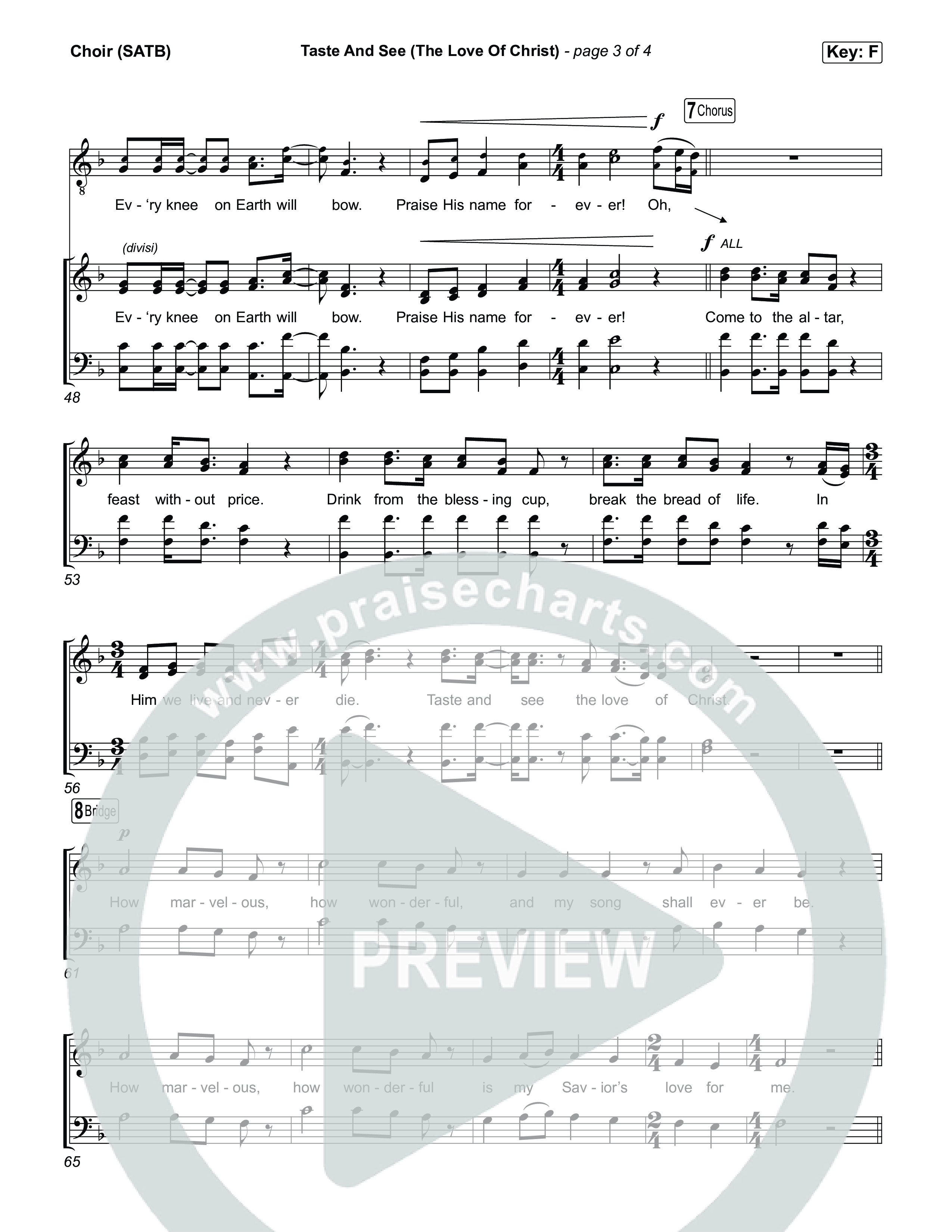 Taste And See (The Love Of Christ) Choir Sheet (SATB) (Bryan Fowler / Matt Maher)