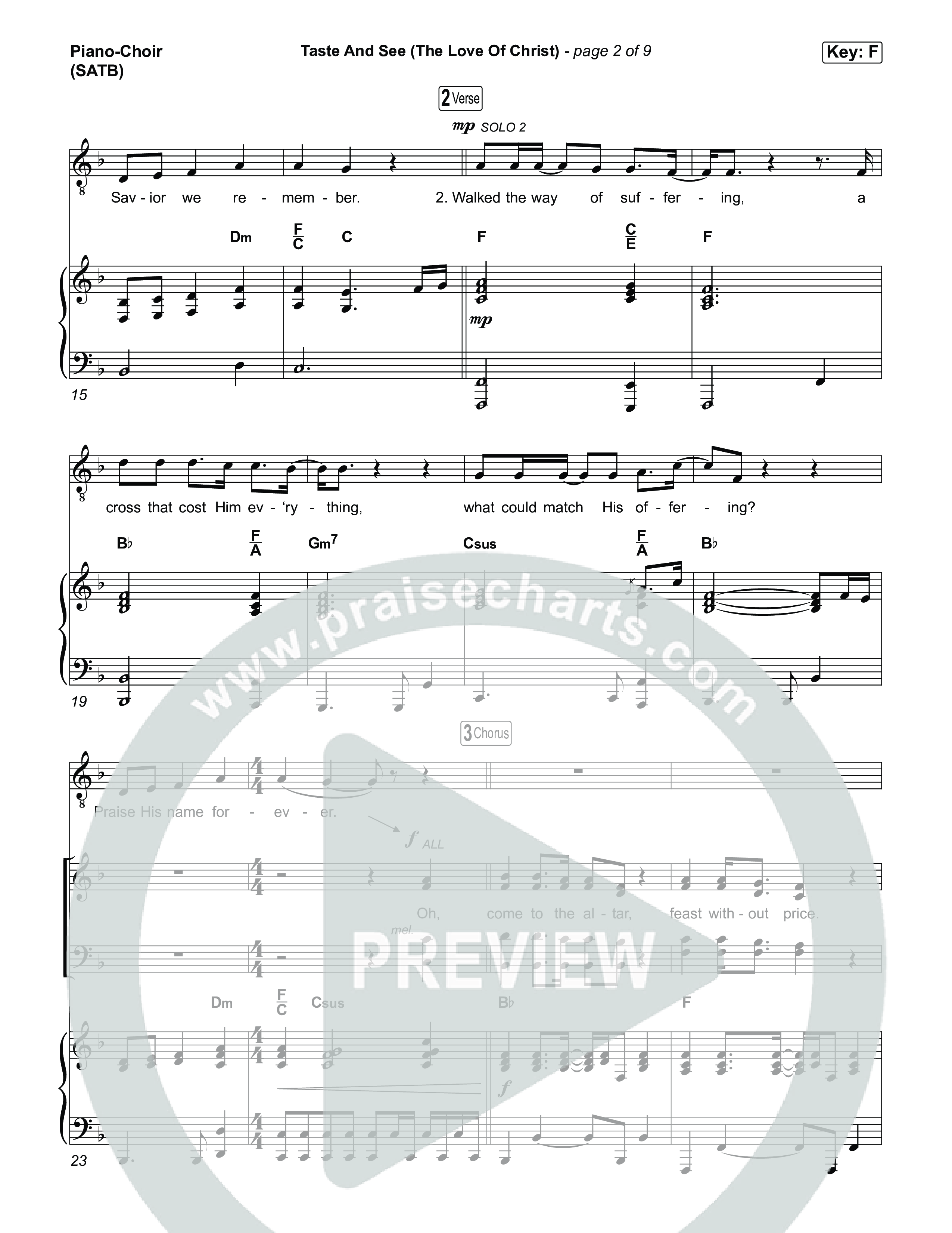 Taste And See (The Love Of Christ) Piano/Vocal Pack (Bryan Fowler / Matt Maher)