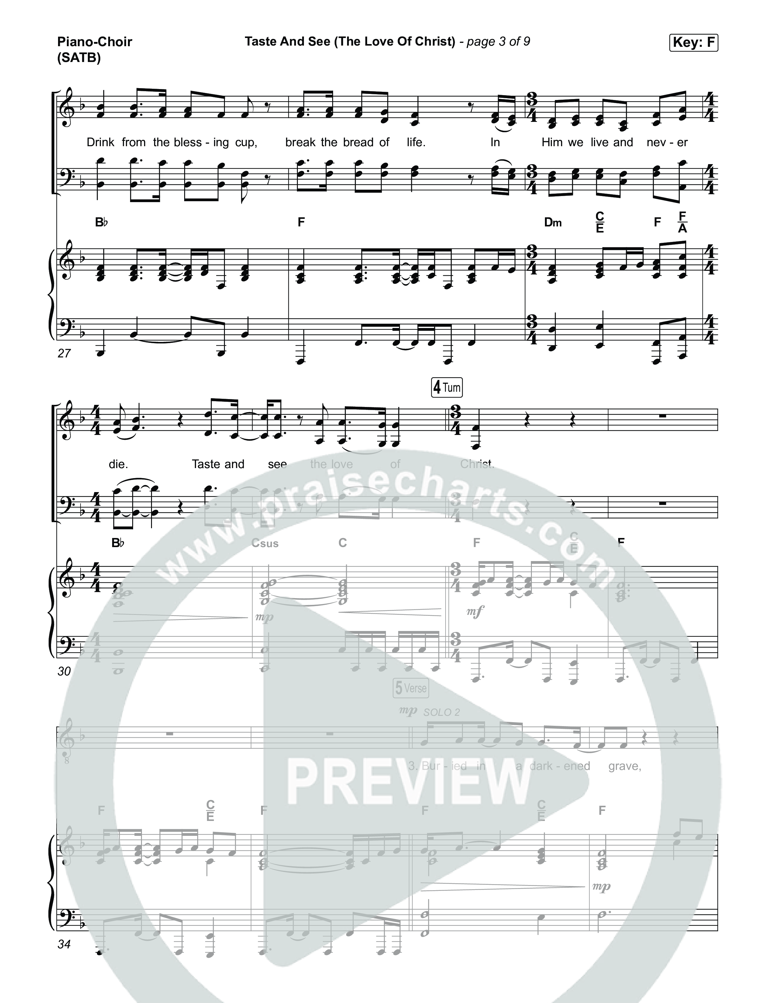 Taste And See (The Love Of Christ) Piano/Vocal Pack (Bryan Fowler / Matt Maher)