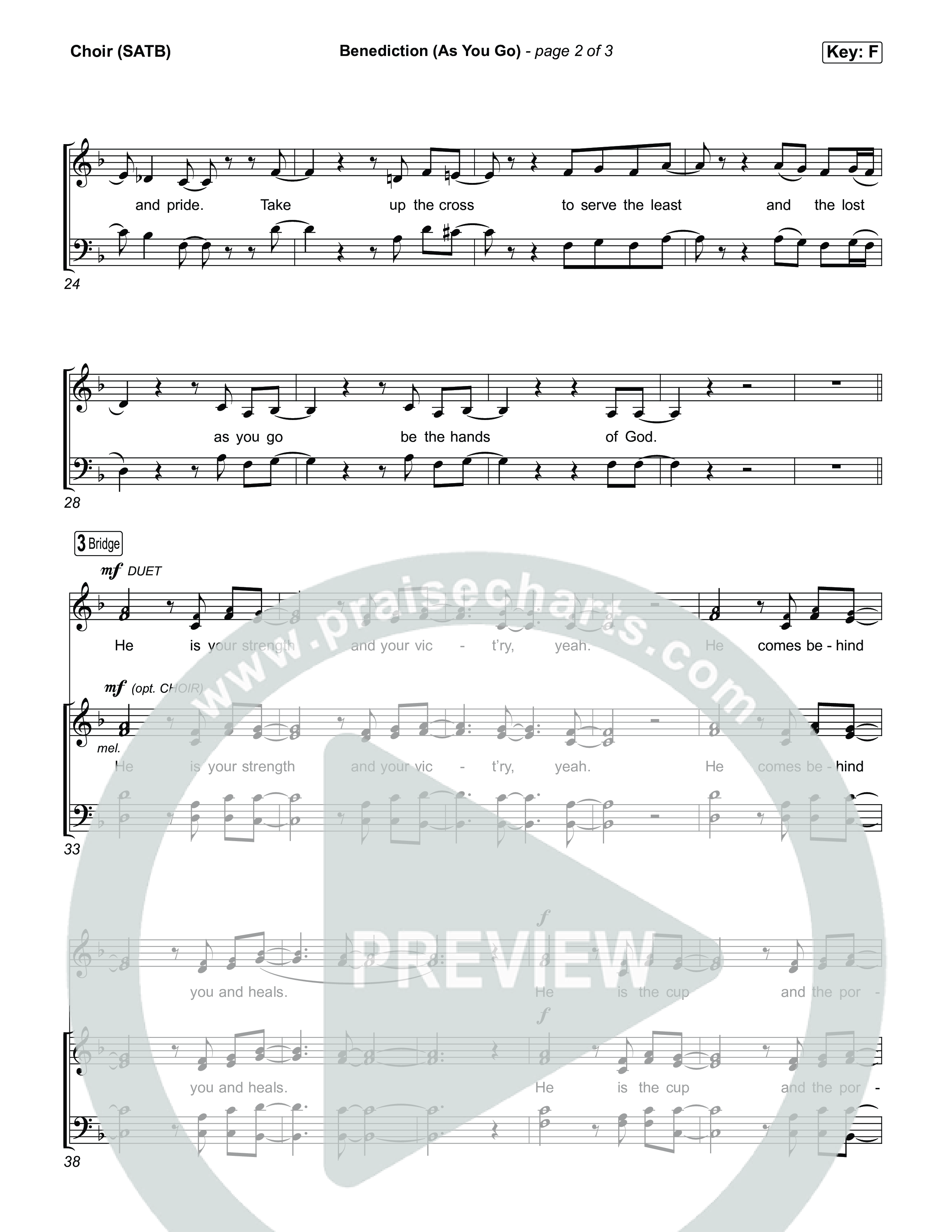 Benediction (As You Go) Vocal Sheet (SATB) (Charity Gayle / Kaden Slay)