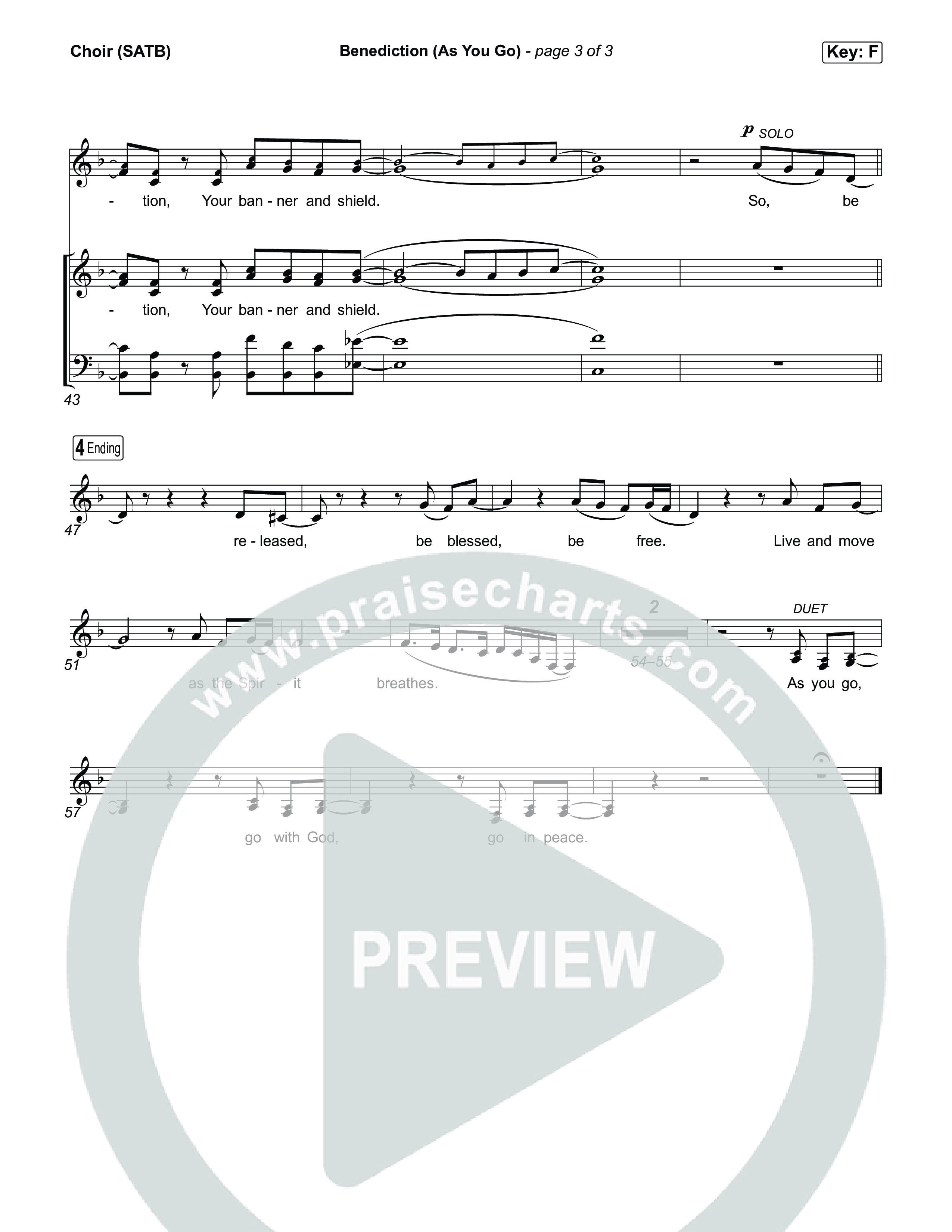 Benediction (As You Go) Vocal Sheet (SATB) (Charity Gayle / Kaden Slay)