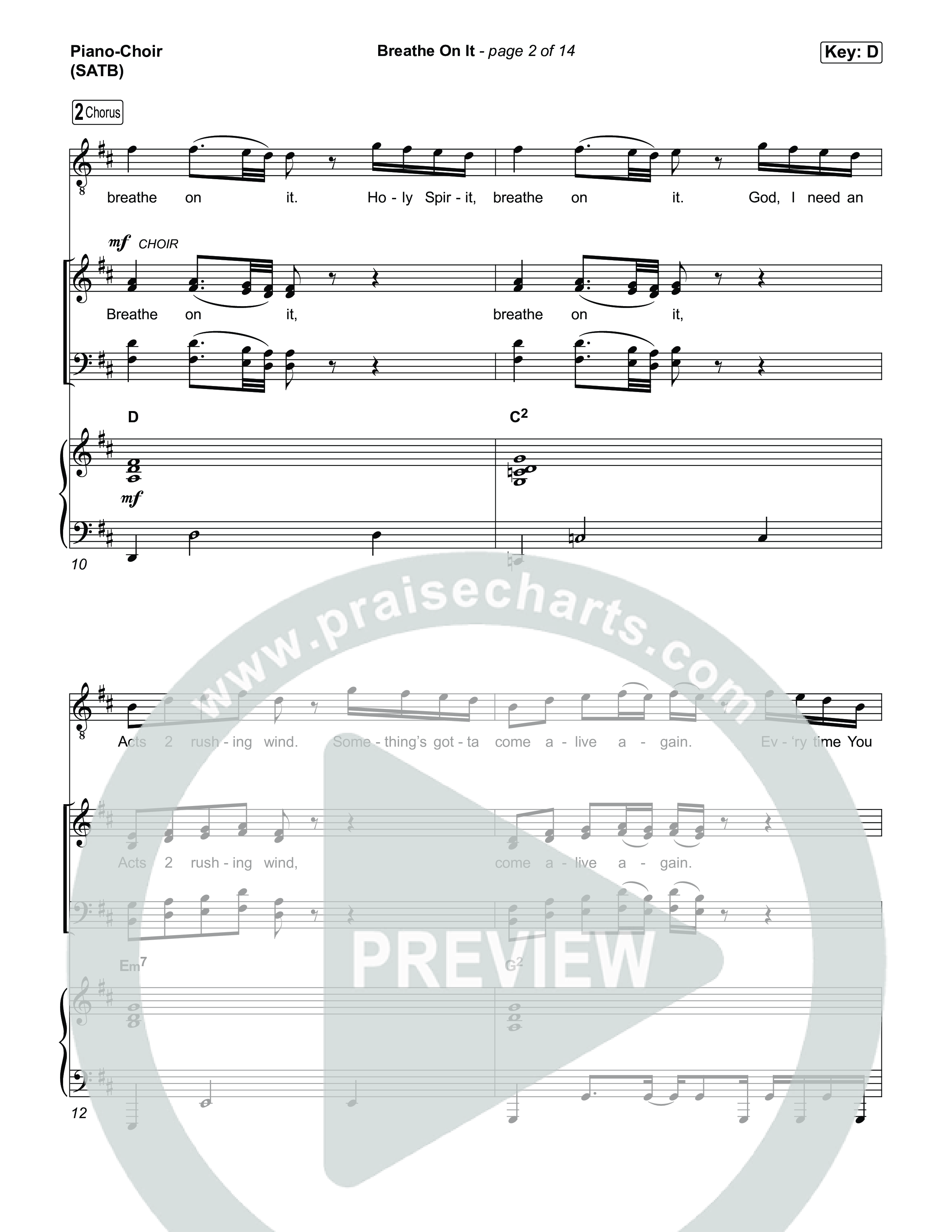 Breathe On It Piano/Vocal Pack (Tauren Wells)