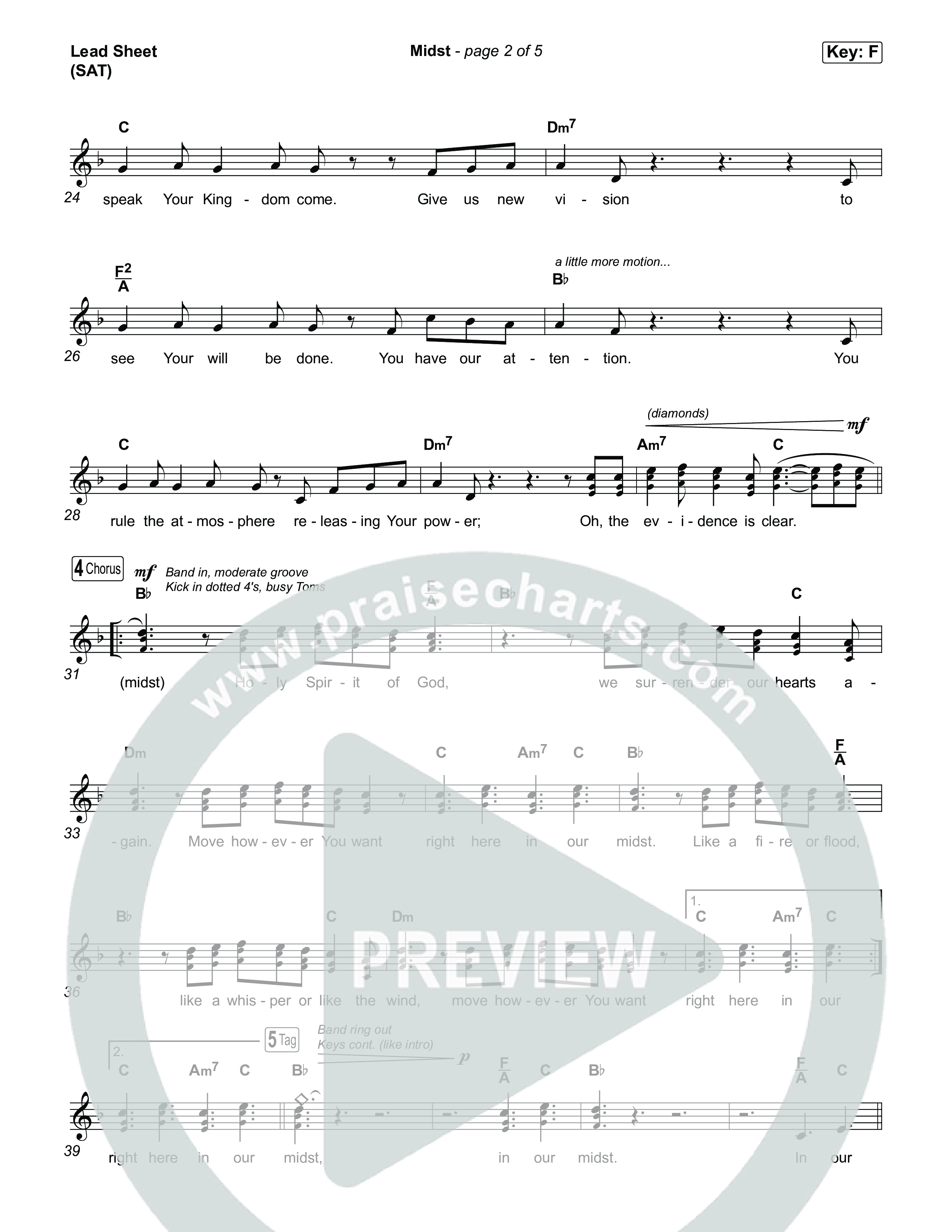 Midst Lead Sheet (SAT) (The Belonging Co)