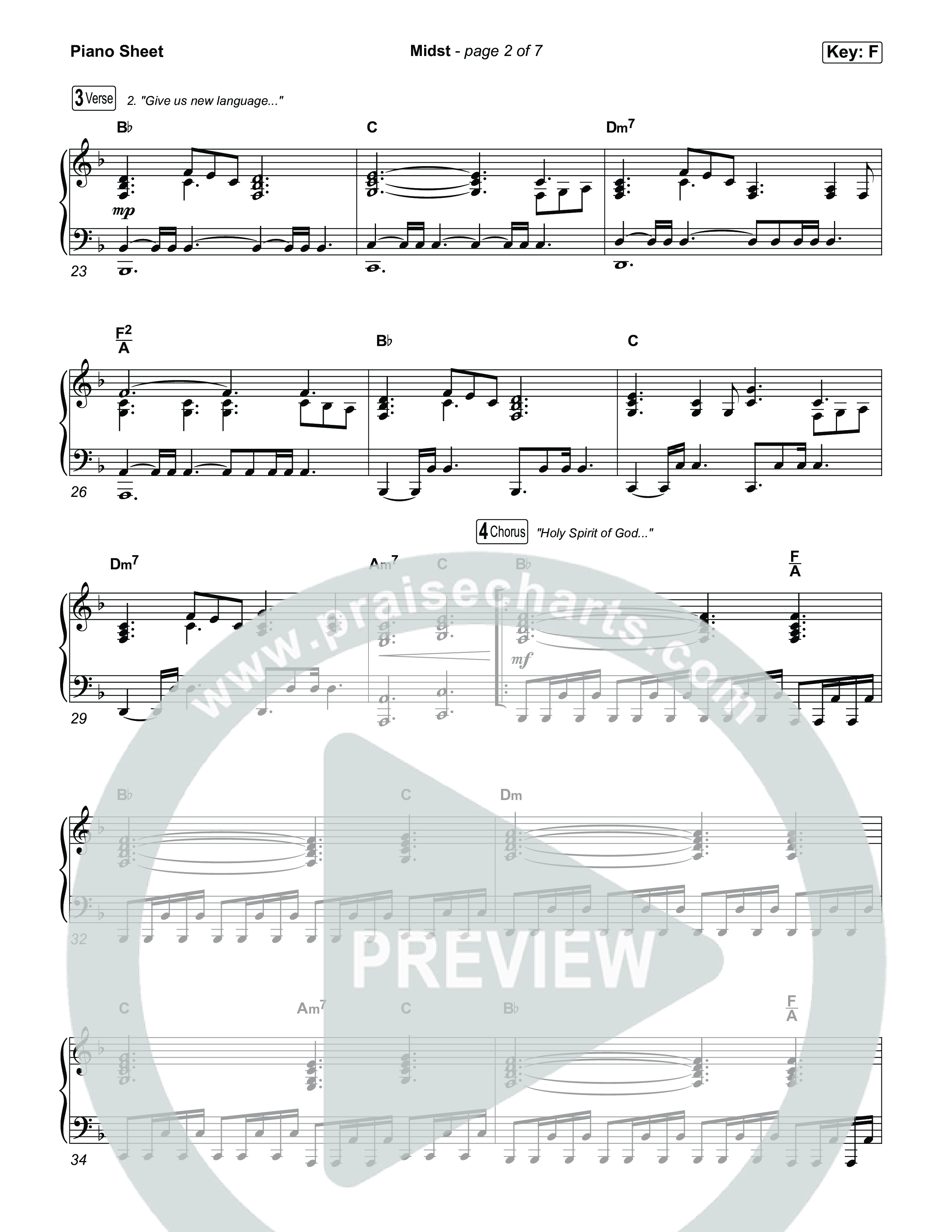 Midst Piano Sheet (The Belonging Co)