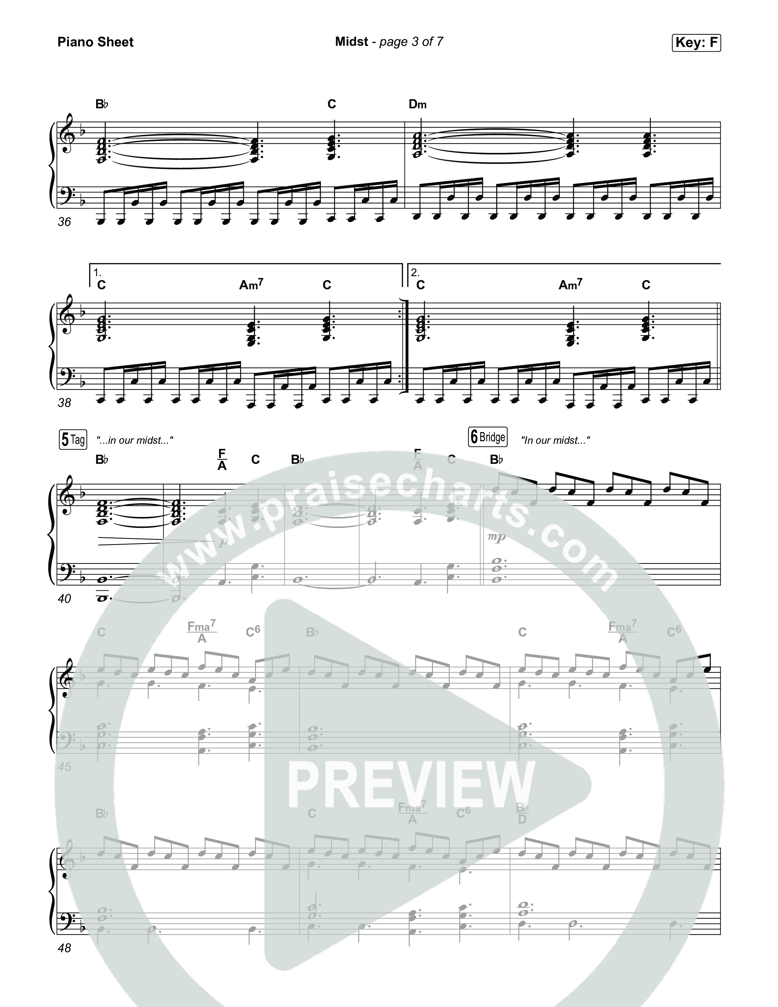 Midst Piano Sheet (The Belonging Co)