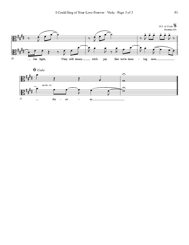 I Could Sing Of Your Love Forever Contrabass (Delirious)