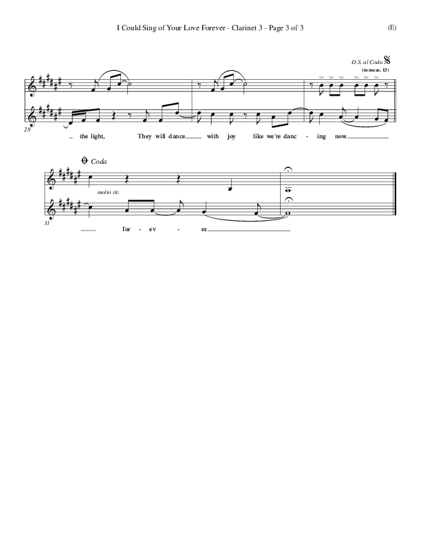 I Could Sing Of Your Love Forever Soprano Sax (Delirious)