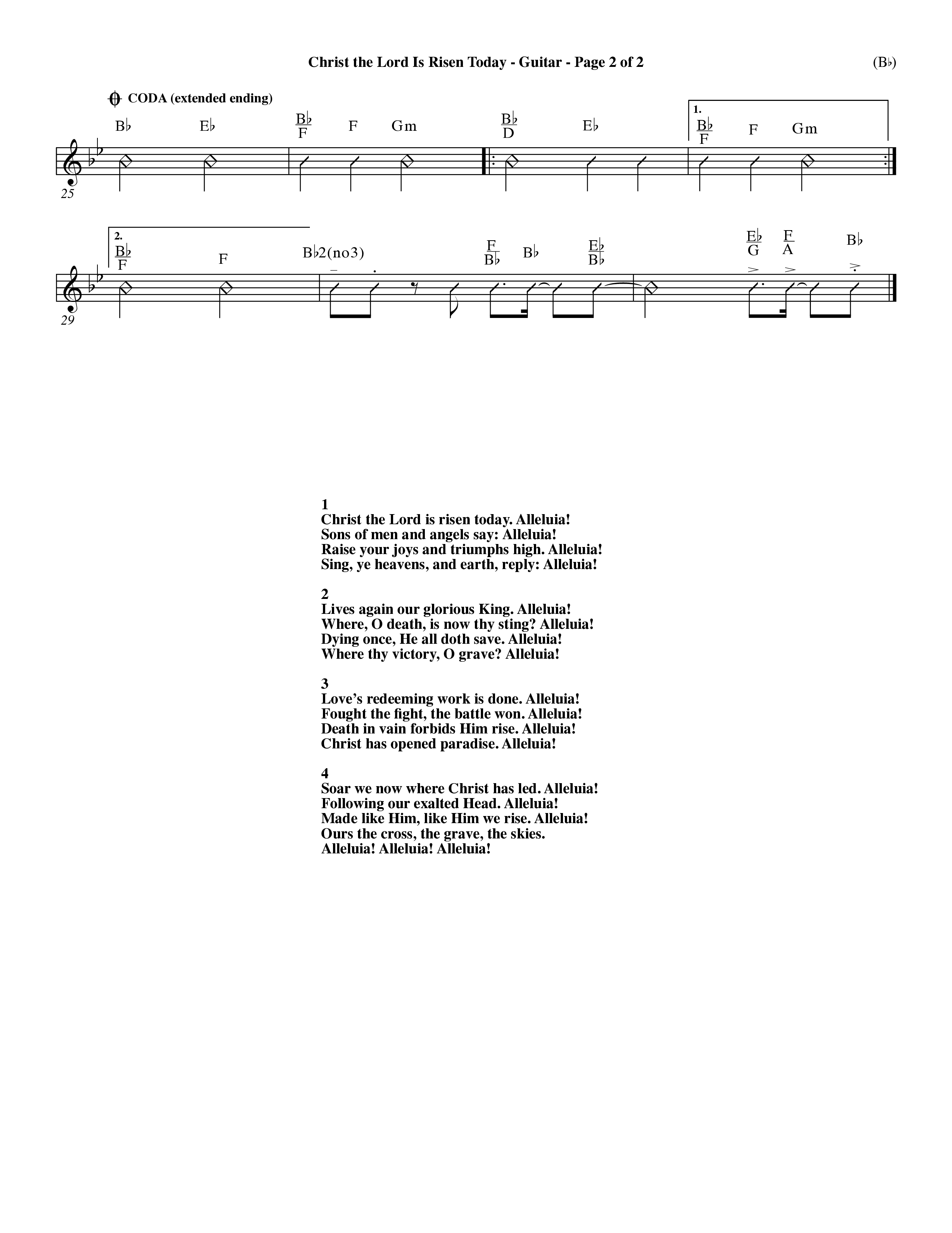 Christ The Lord Is Risen Today (Choral Anthem SATB) Acoustic Guitar (Word Music Choral / Orch. Dave Williamson / Orch. Larry Mayfield)