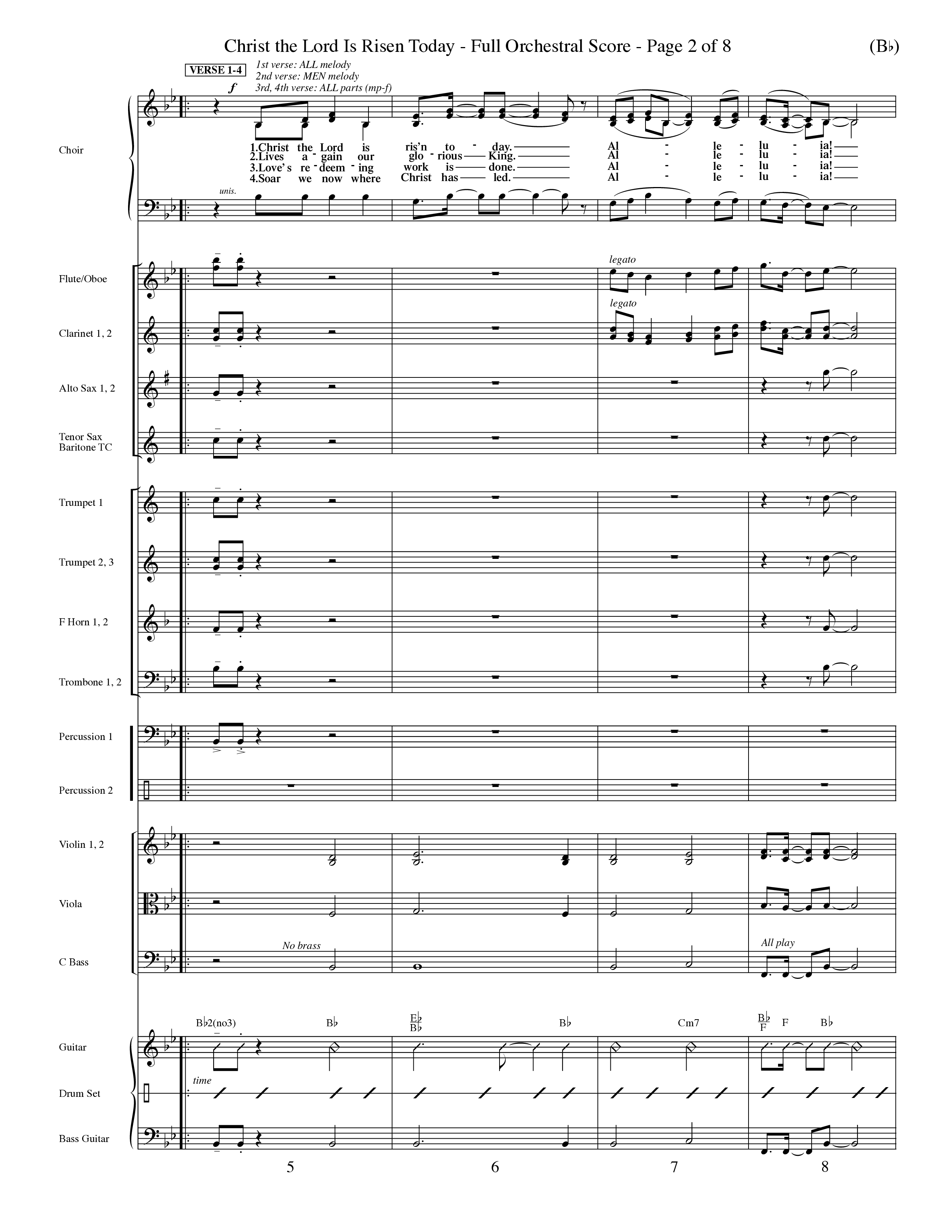 Christ The Lord Is Risen Today (Choral Anthem SATB) Conductor's Score (Word Music Choral / Orch. Dave Williamson / Orch. Larry Mayfield)