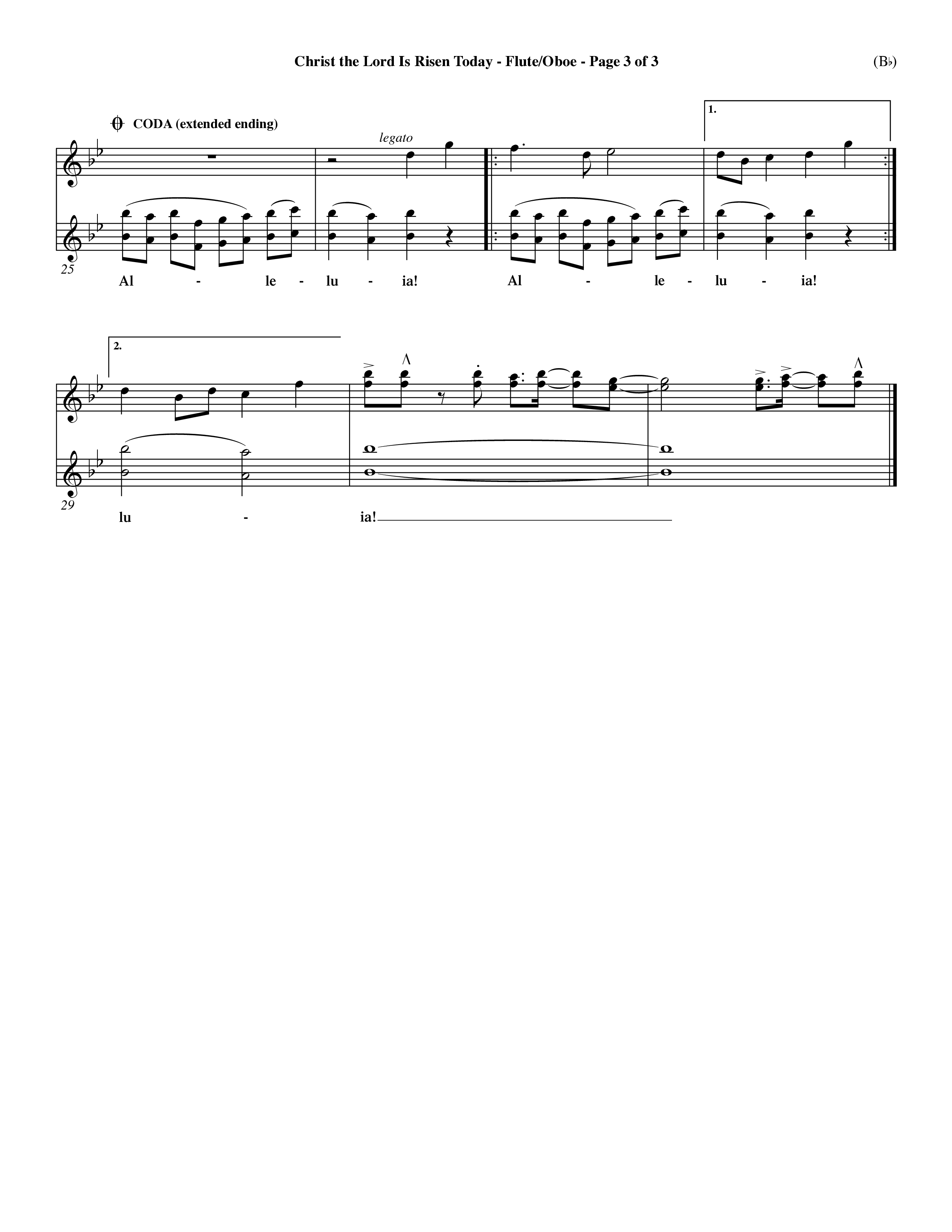 Christ The Lord Is Risen Today (Choral Anthem SATB) Flute/Oboe (Word Music Choral / Orch. Dave Williamson / Orch. Larry Mayfield)