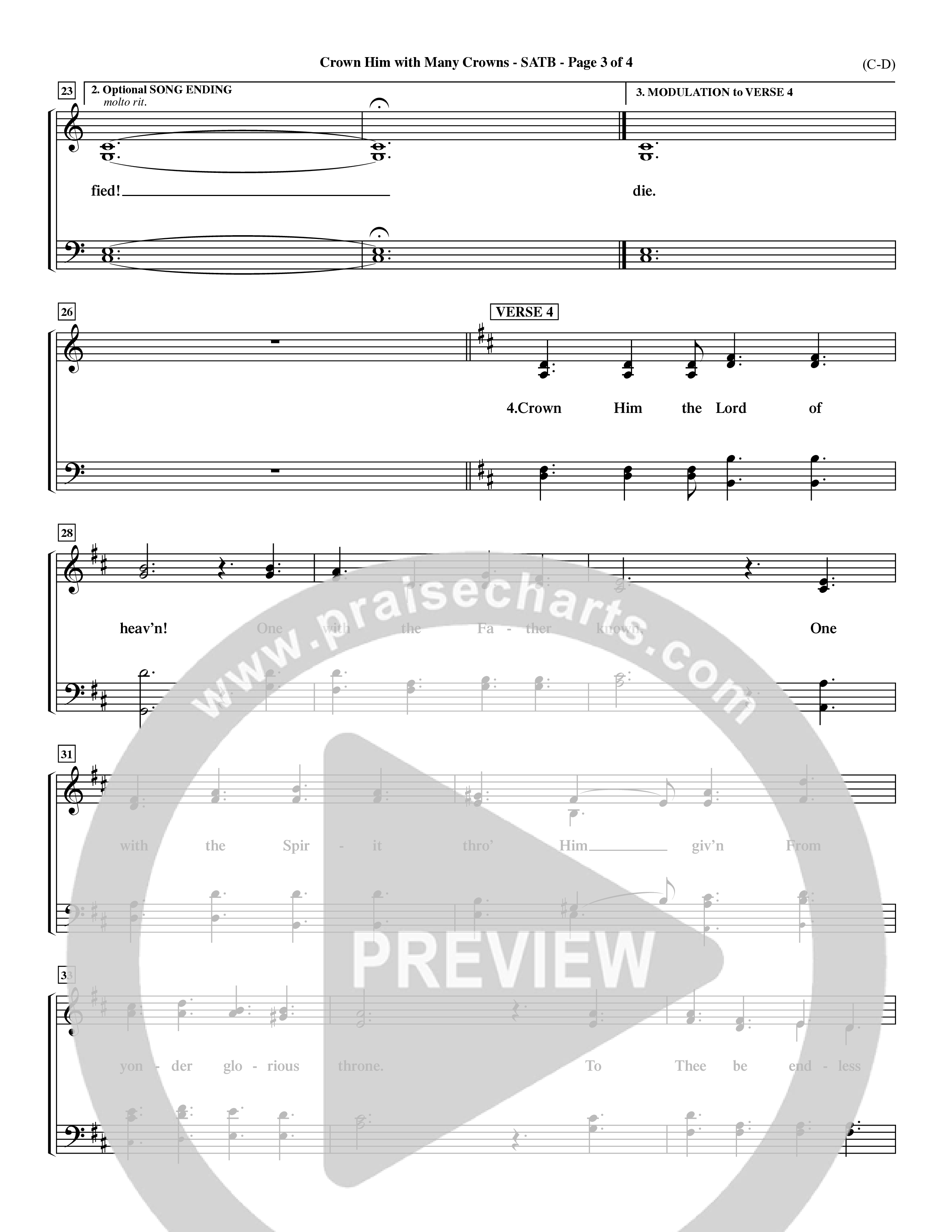 Crown Him With Many Crowns (Choral Anthem SATB) Choir Sheet (SATB) (Word Music Choral / Arr. John Coates / Orch. Dave Williamson / Orch. Rob Thomas)