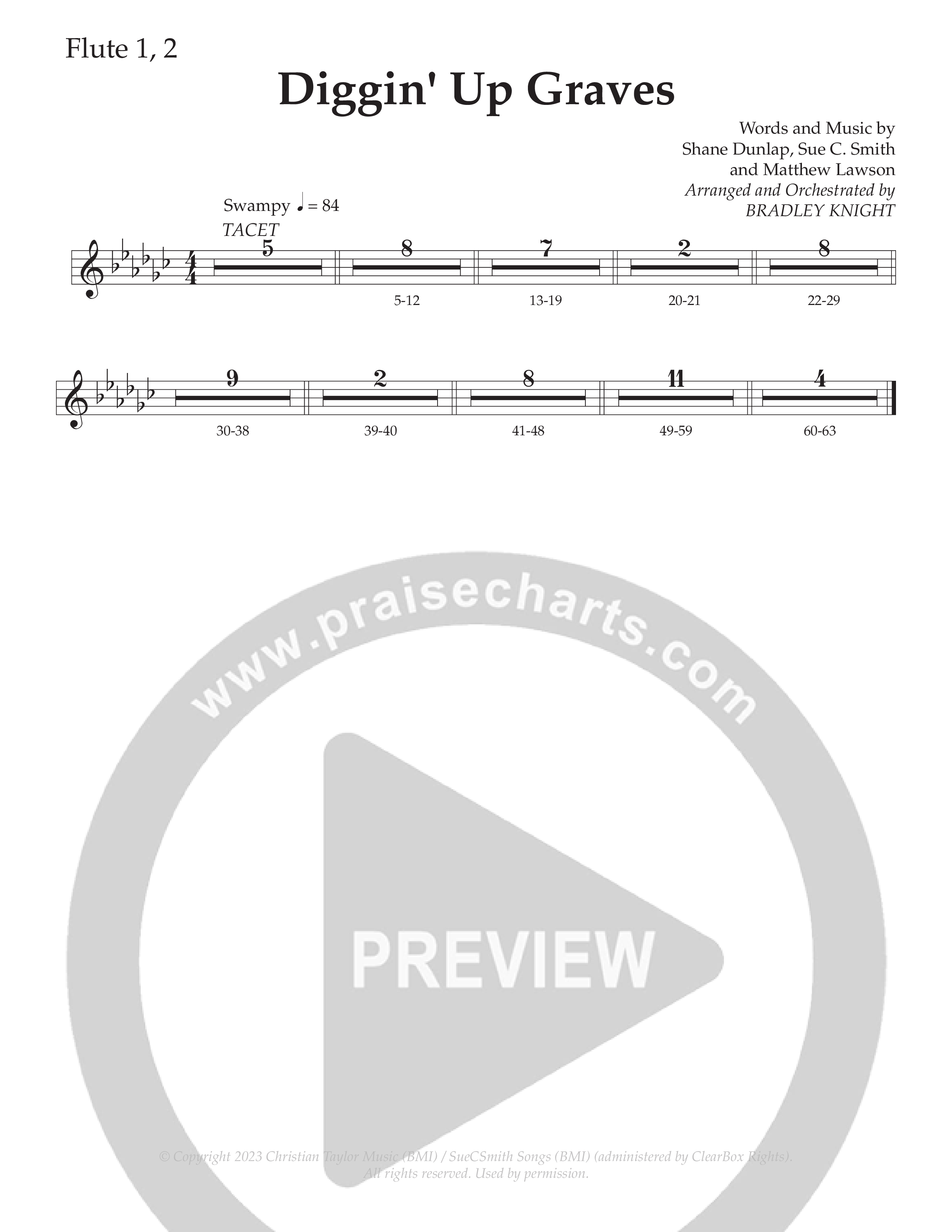 Diggin' Up Graves (Choral Anthem SATB) Flute 1/2 (Daywind Worship / Arr. Bradley Knight)