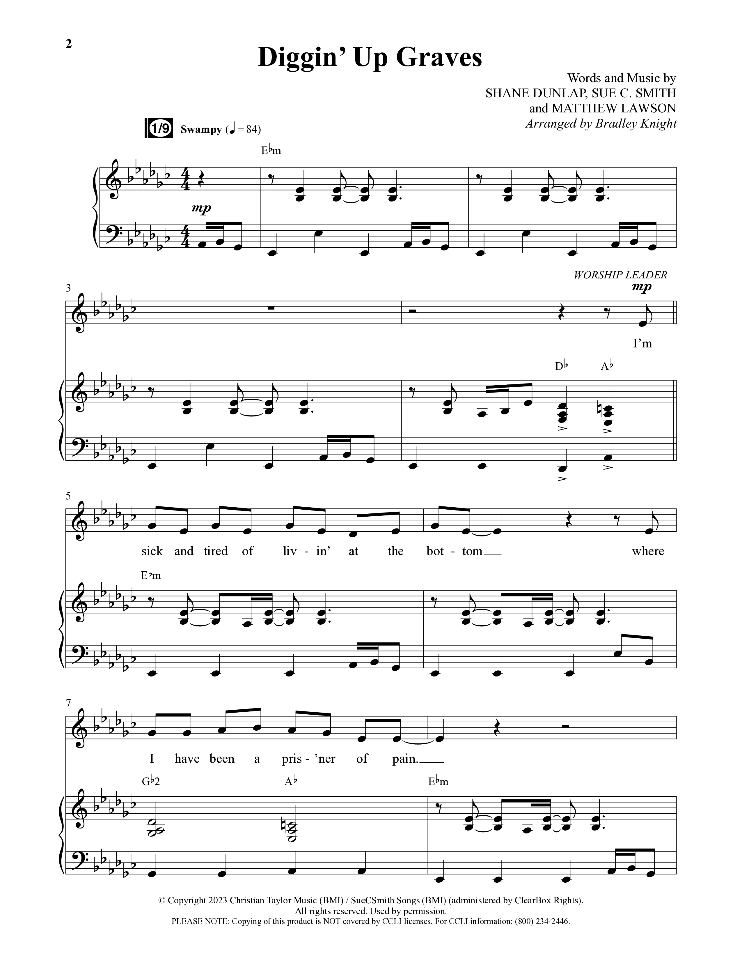 Diggin' Up Graves (Choral Anthem SATB) Anthem (SATB/Piano) (Daywind Worship / Arr. Bradley Knight)