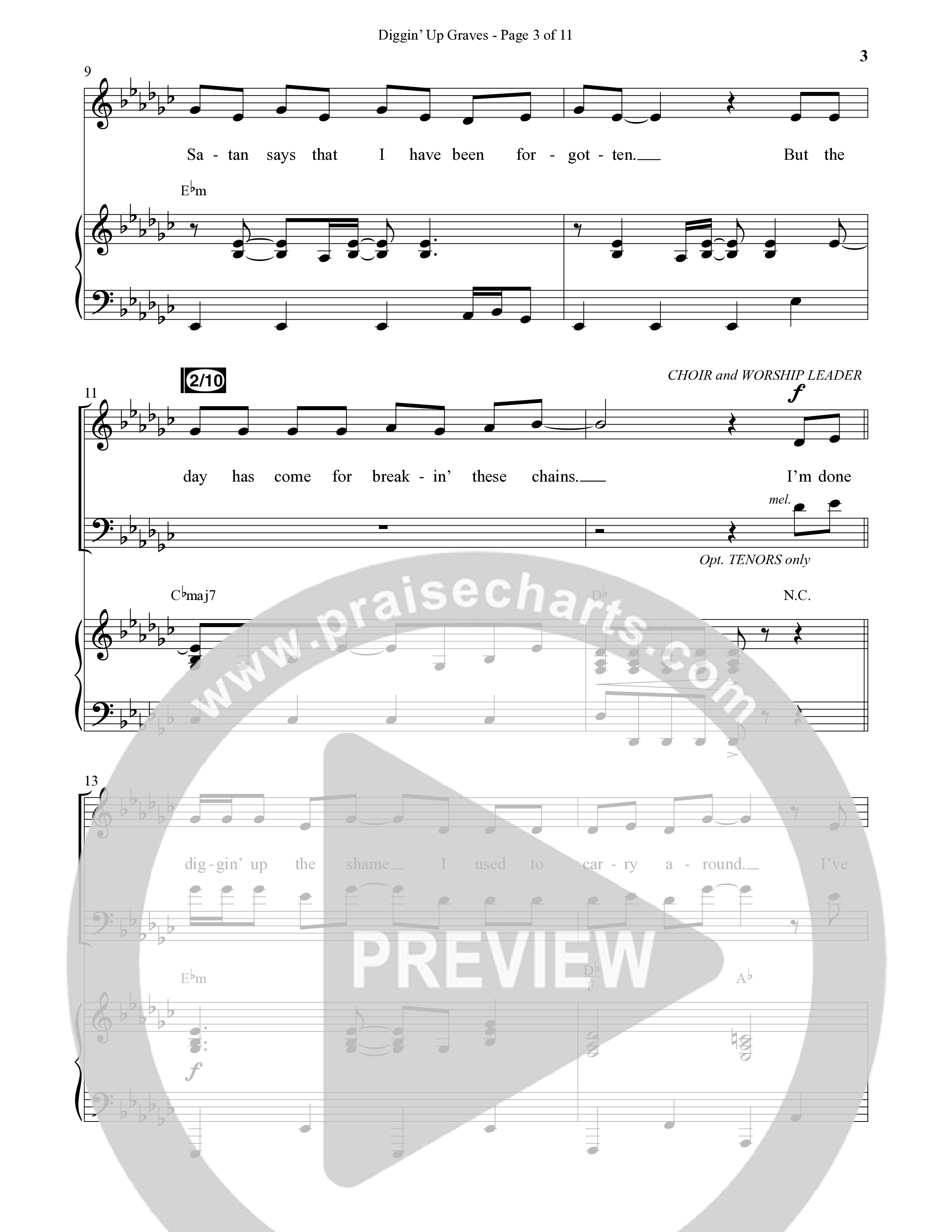 Diggin' Up Graves (Choral Anthem SATB) Anthem (SATB/Piano) (Daywind Worship / Arr. Bradley Knight)