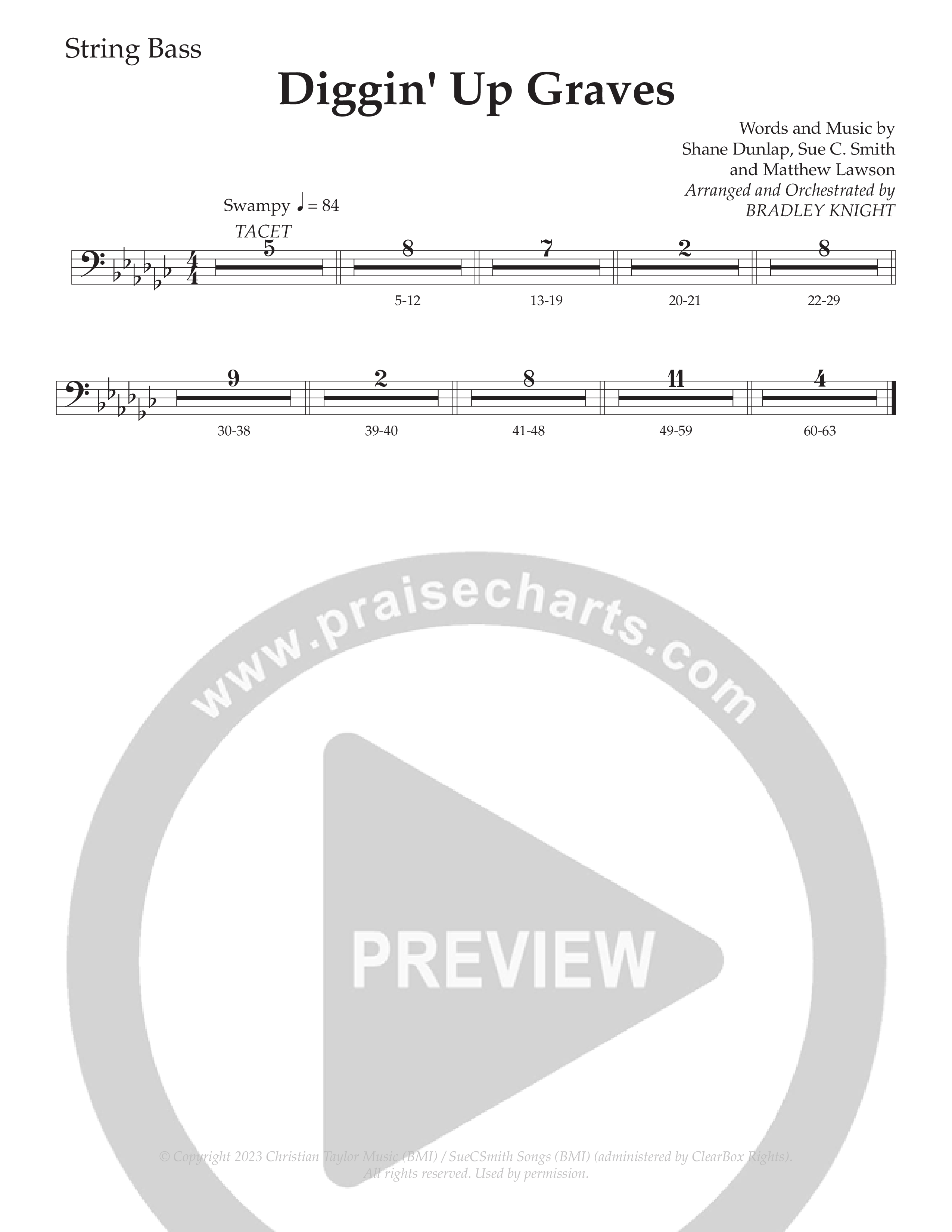 Diggin' Up Graves (Choral Anthem SATB) String Bass (Daywind Worship / Arr. Bradley Knight)