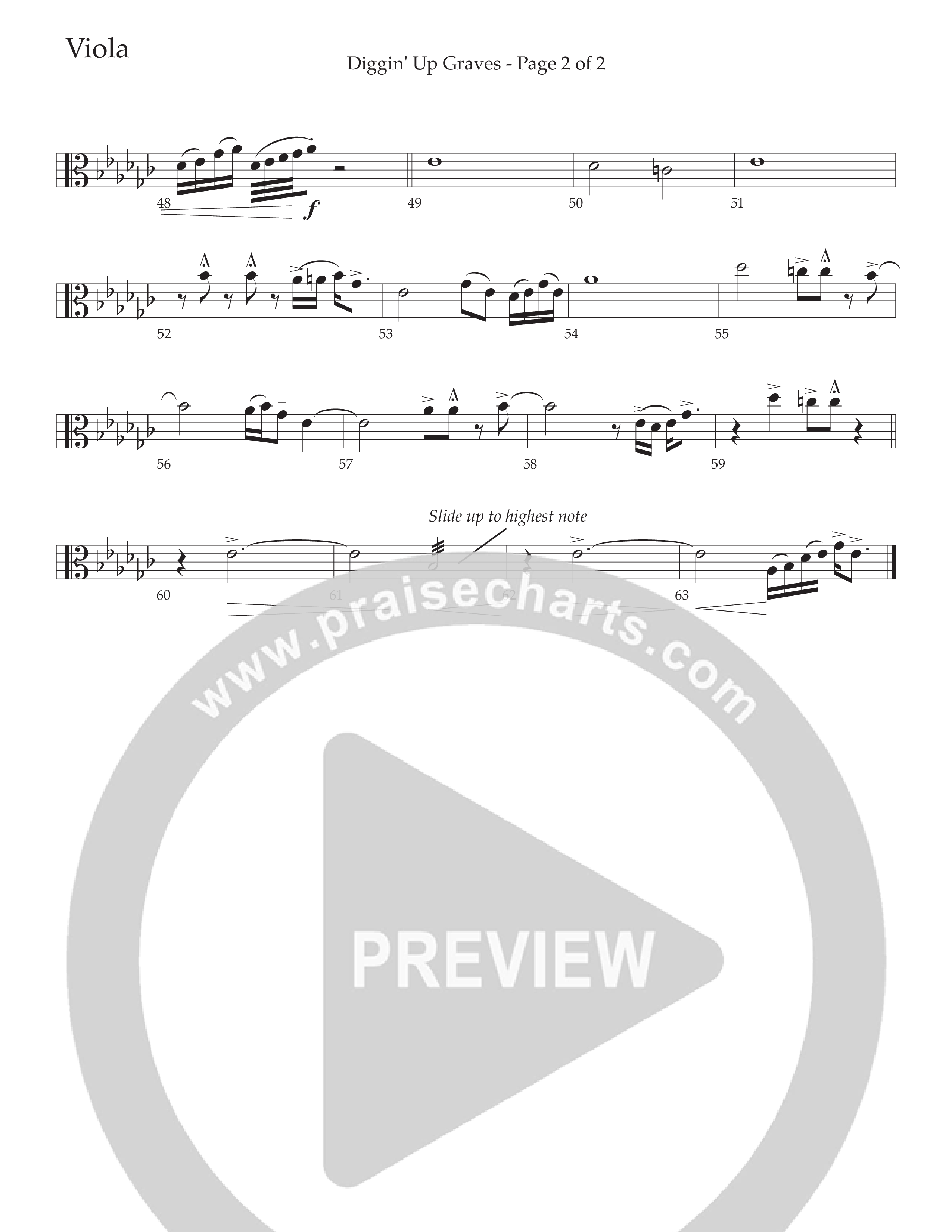 Diggin' Up Graves (Choral Anthem SATB) Viola (Daywind Worship / Arr. Bradley Knight)