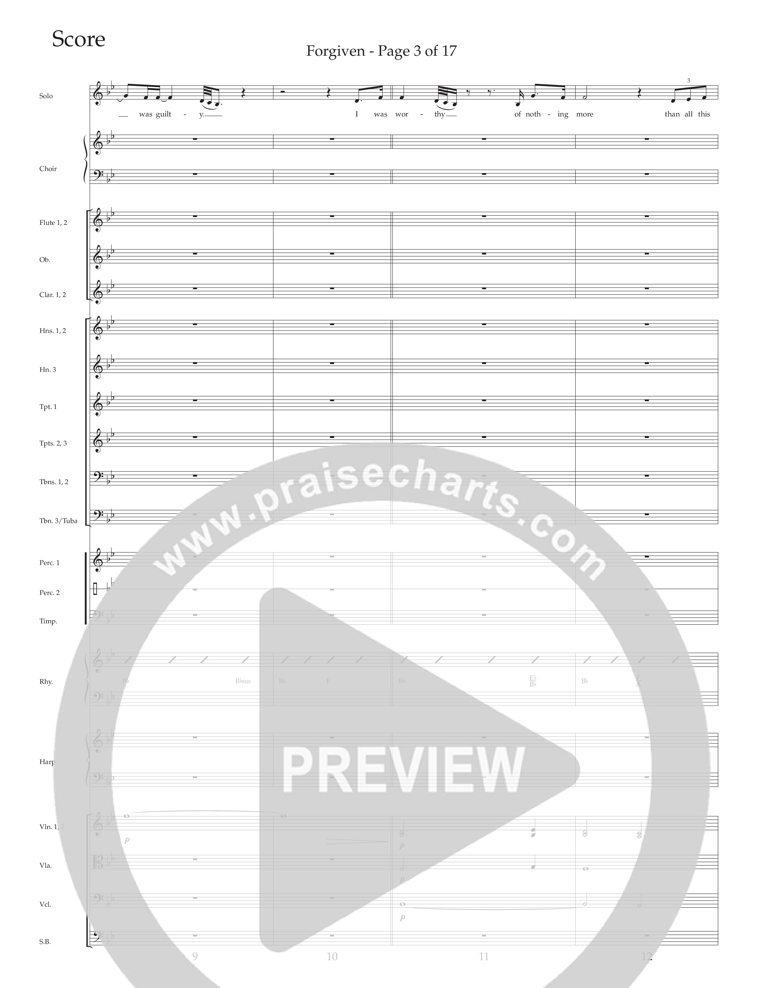 Forgiven (Choral Anthem SATB) Conductor's Score (Daywind Worship / Arr. Bradley Knight)