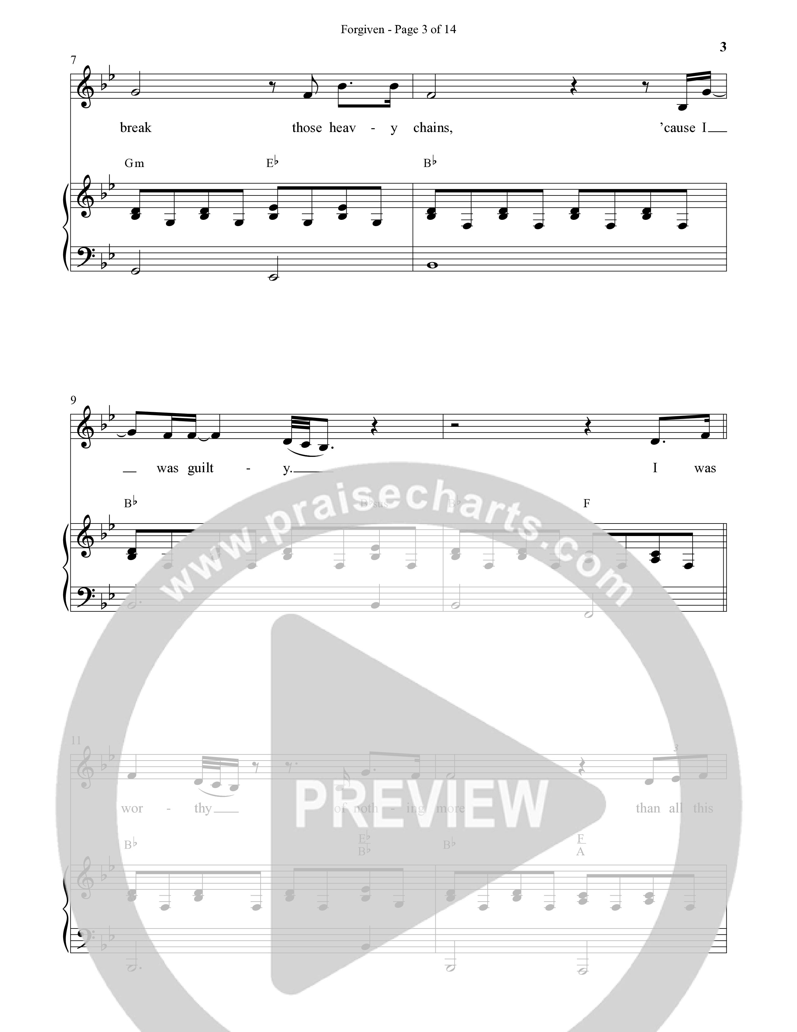 Forgiven (Choral Anthem SATB) Anthem (SATB/Piano) (Daywind Worship / Arr. Bradley Knight)