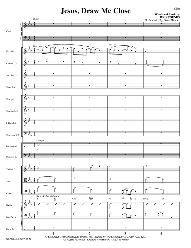 Jesus Draw Me Close Conductor's Score (Rick Founds)