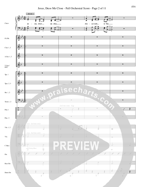 Jesus Draw Me Close Conductor's Score (Rick Founds)