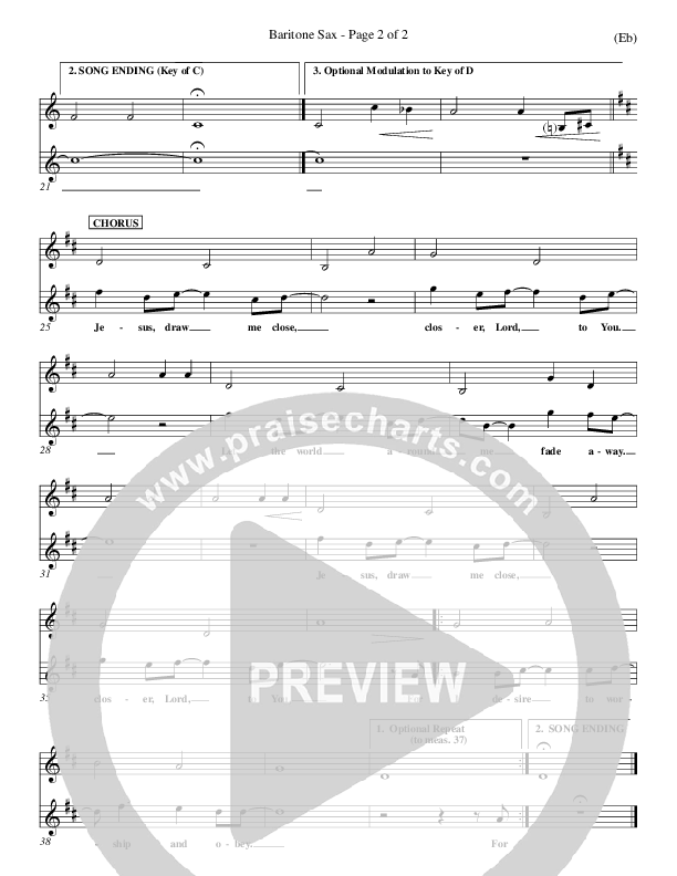 Jesus Draw Me Close Cover Sheet (Rick Founds)