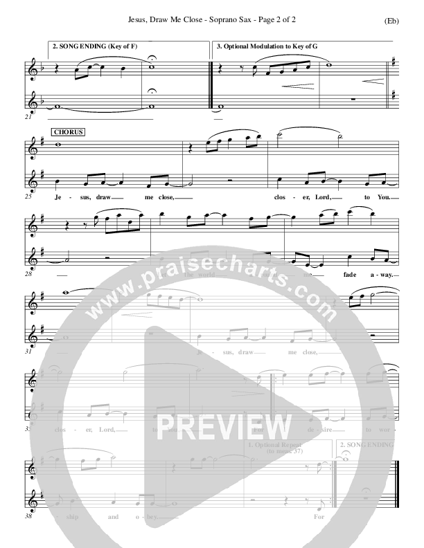 Jesus Draw Me Close Soprano Sax (Rick Founds)