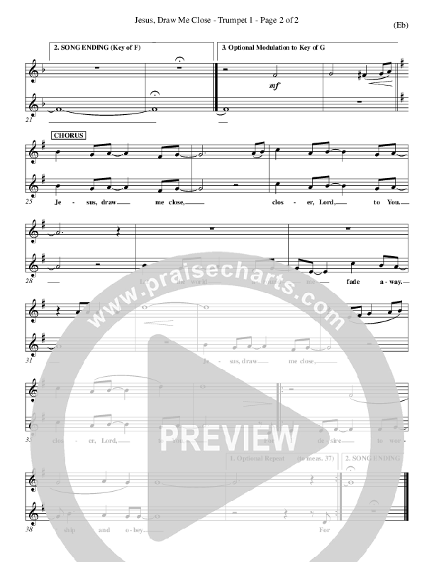 Jesus Draw Me Close Trumpet 1 (Rick Founds)