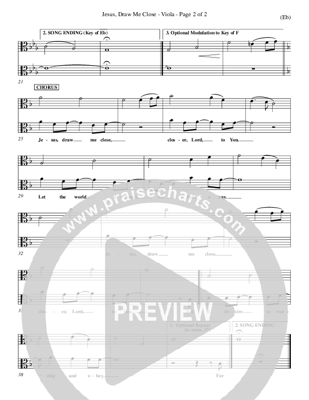 Jesus Draw Me Close Viola (Rick Founds)