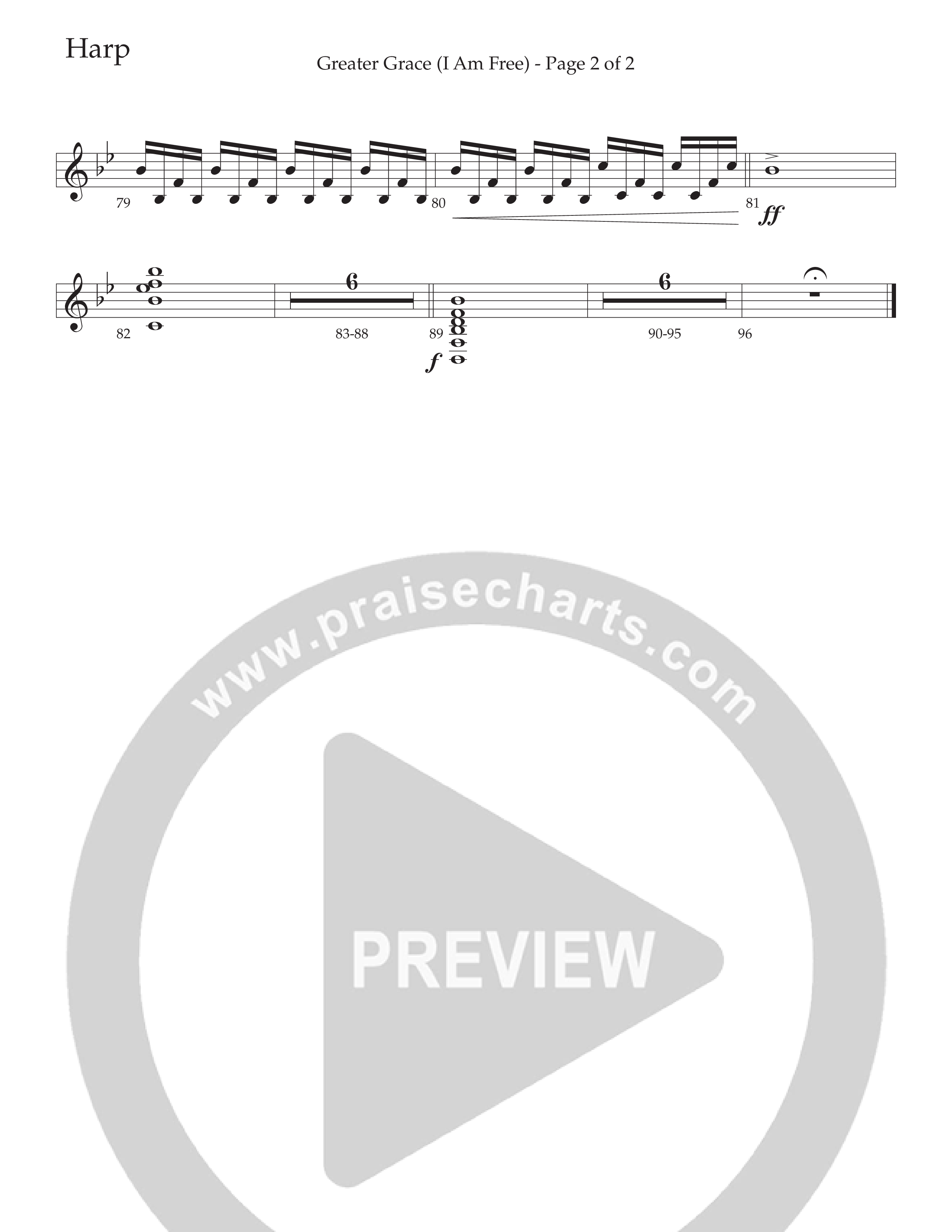 Greater Grace (I'm Free) (Choral Anthem SATB) Harp (Daywind Worship / Arr. Cliff Duren)