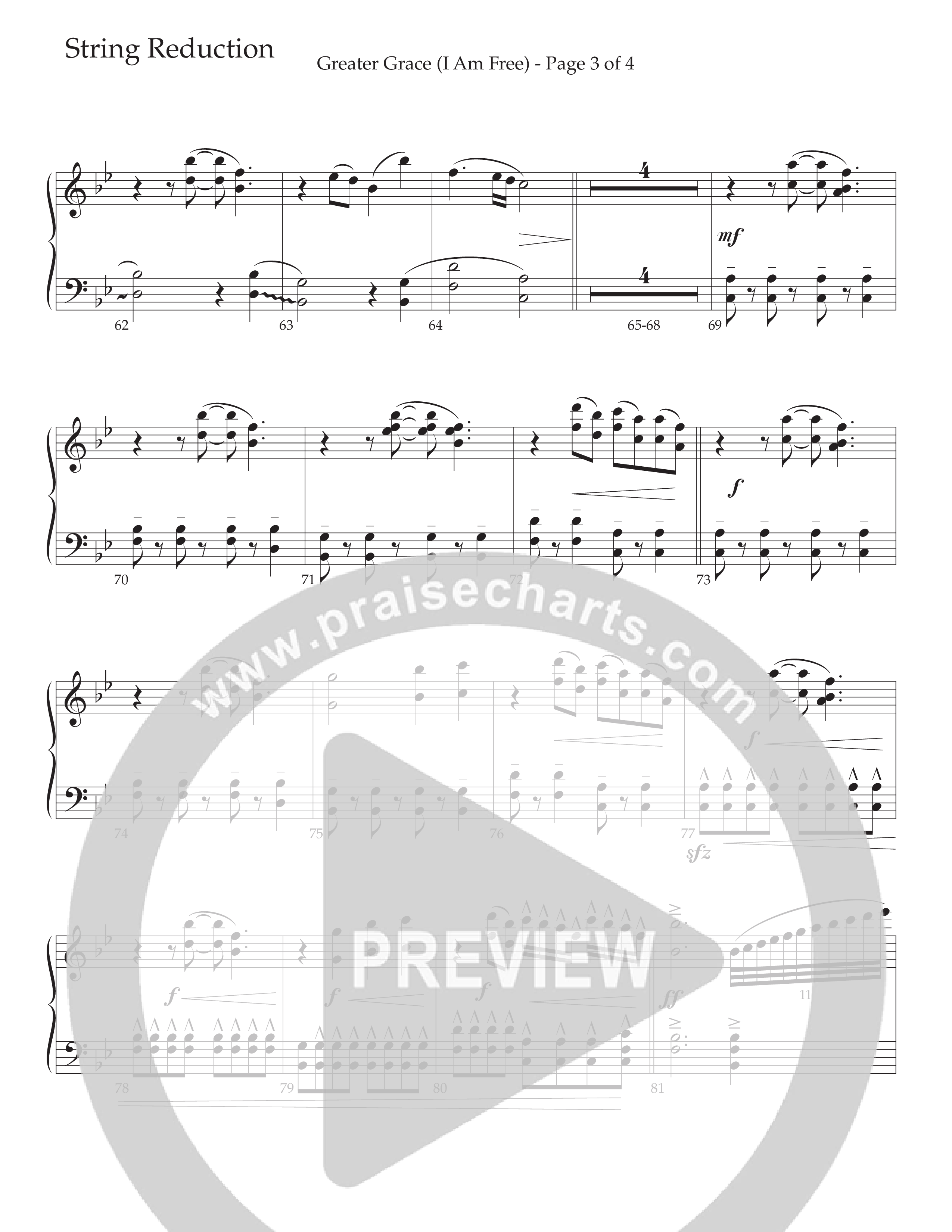 Greater Grace (I'm Free) (Choral Anthem SATB) String Reduction (Daywind Worship / Arr. Cliff Duren)