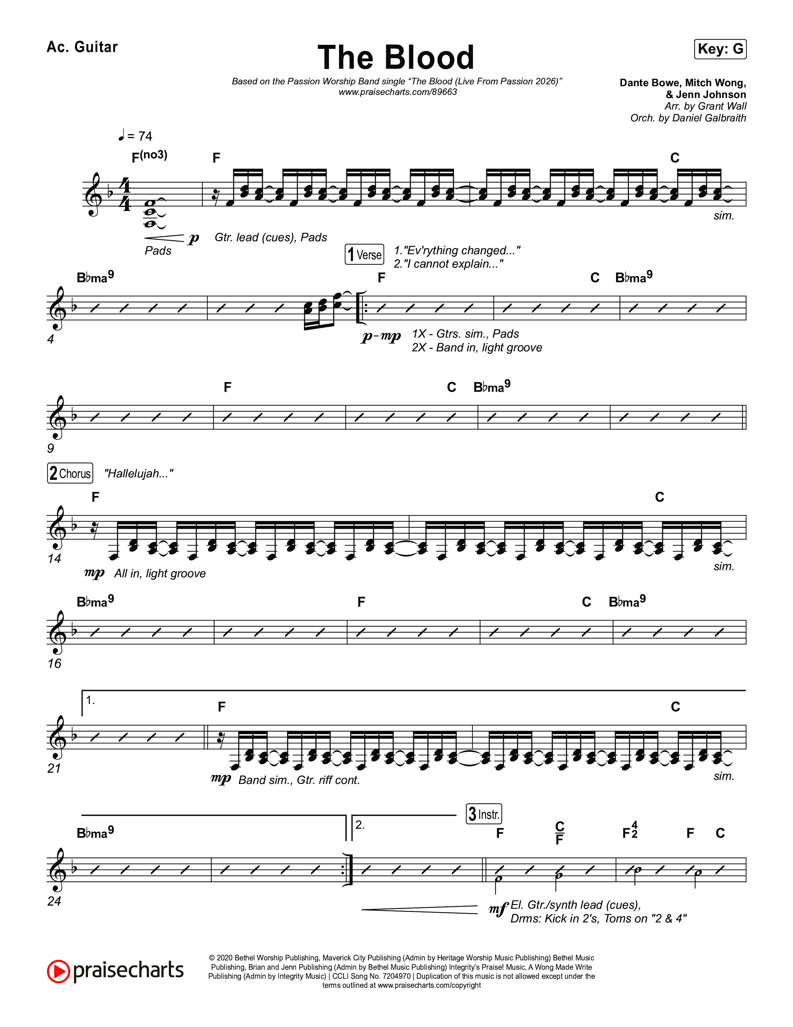 The Blood (Live From Passion 2026) Acoustic Guitar (Passion / JJ Hasulube)