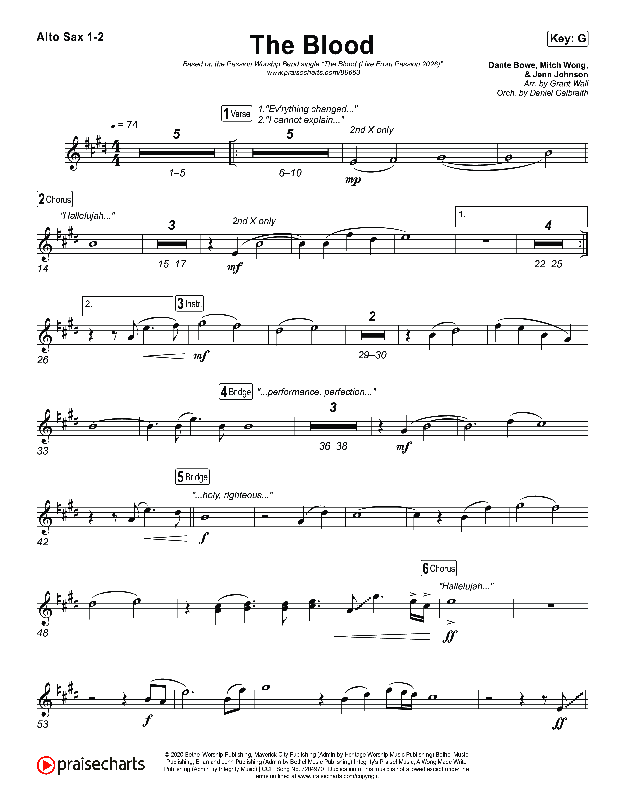 The Blood (Live From Passion 2026) Sax Pack (Passion / JJ Hasulube)