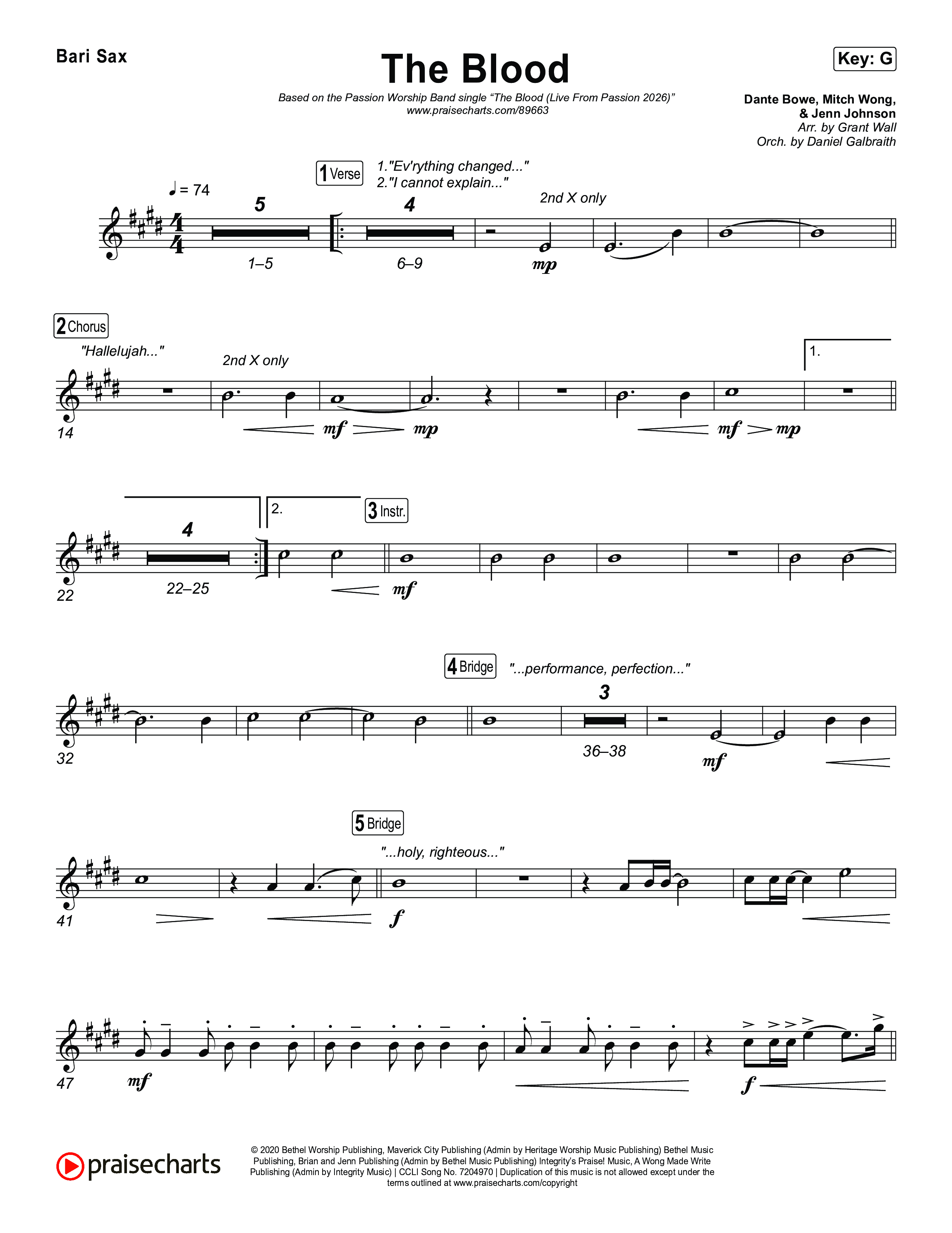 The Blood (Live From Passion 2026) Bari Sax (Passion / JJ Hasulube)