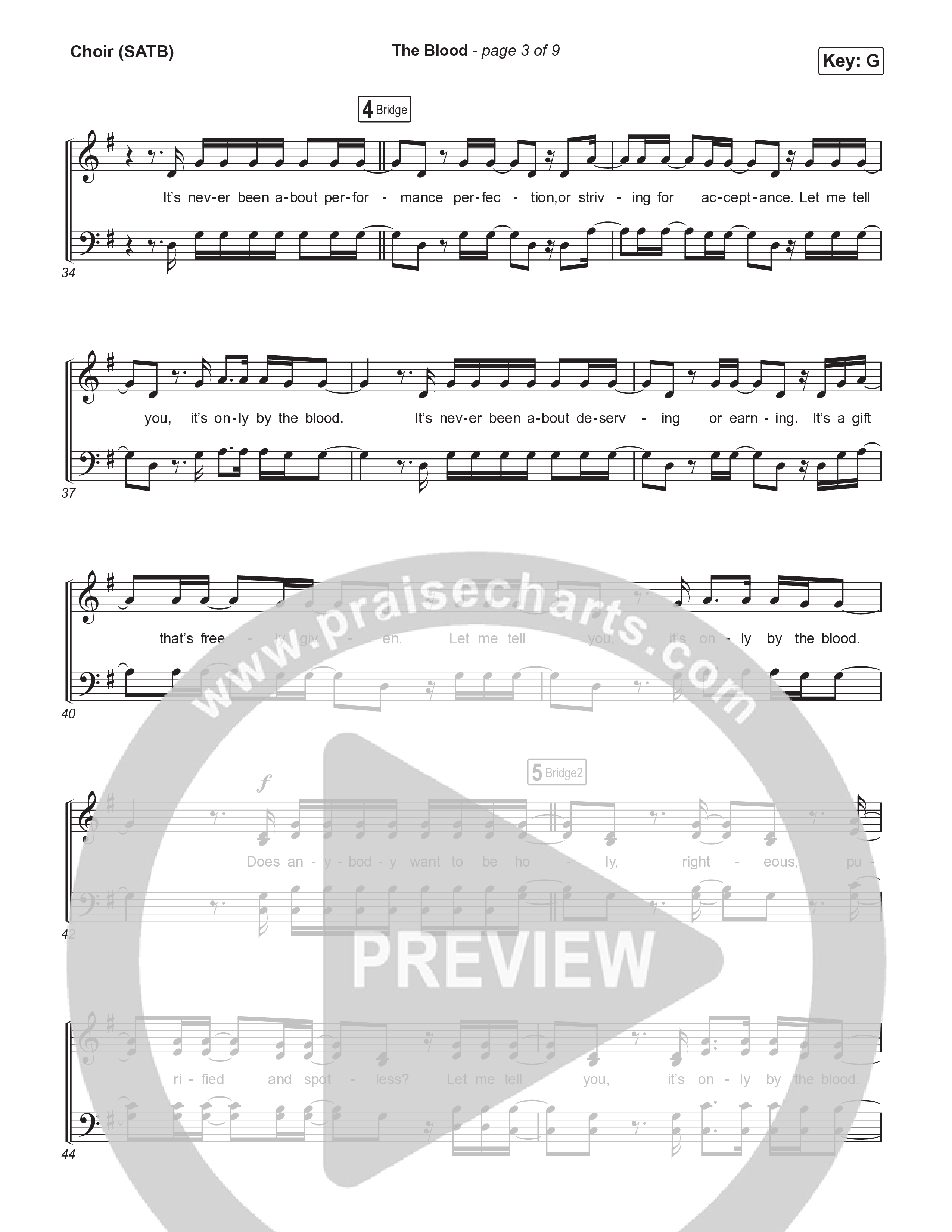 The Blood (Live From Passion 2026) Choir Sheet (SATB) (Passion / JJ Hasulube)