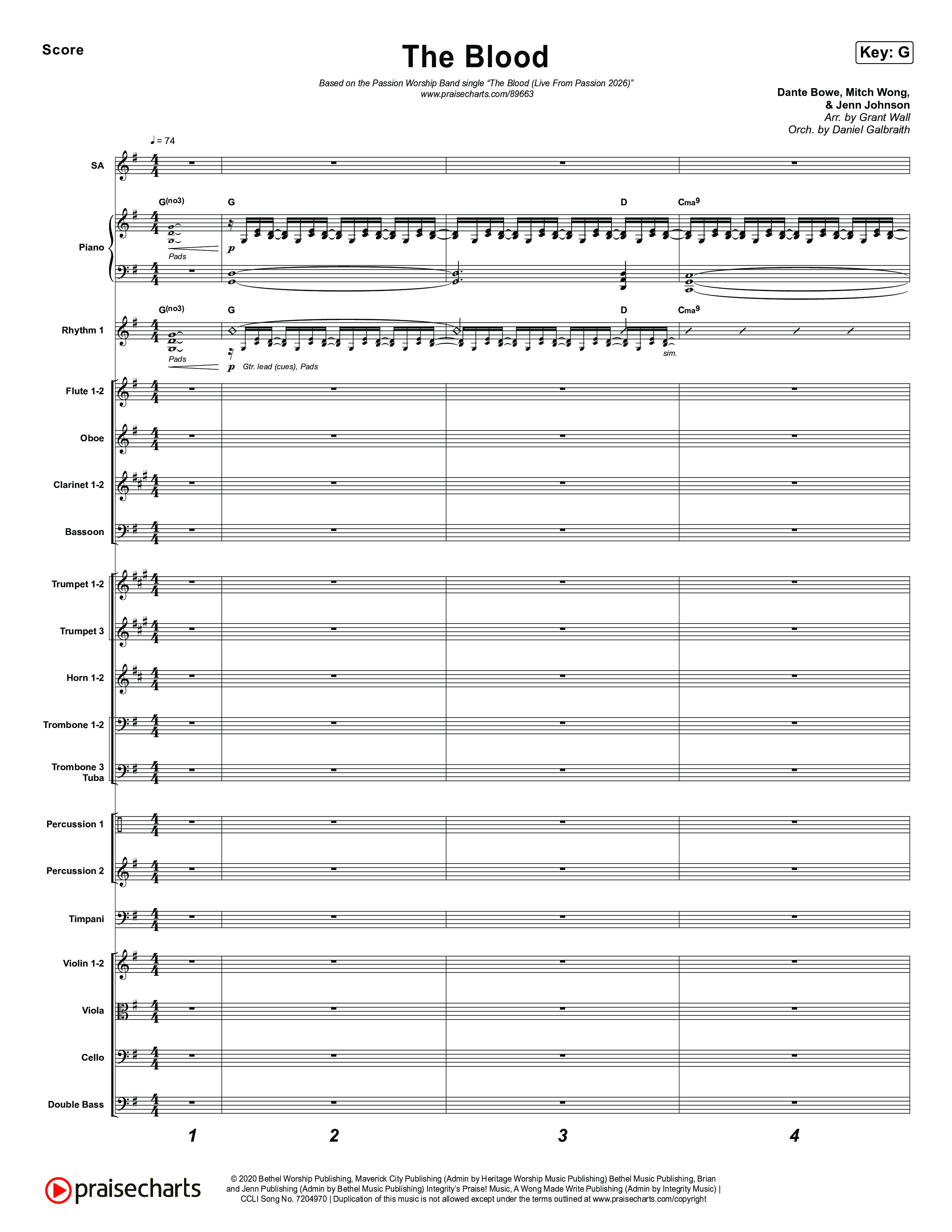 The Blood (Live From Passion 2026) Orchestration (Passion / JJ Hasulube)