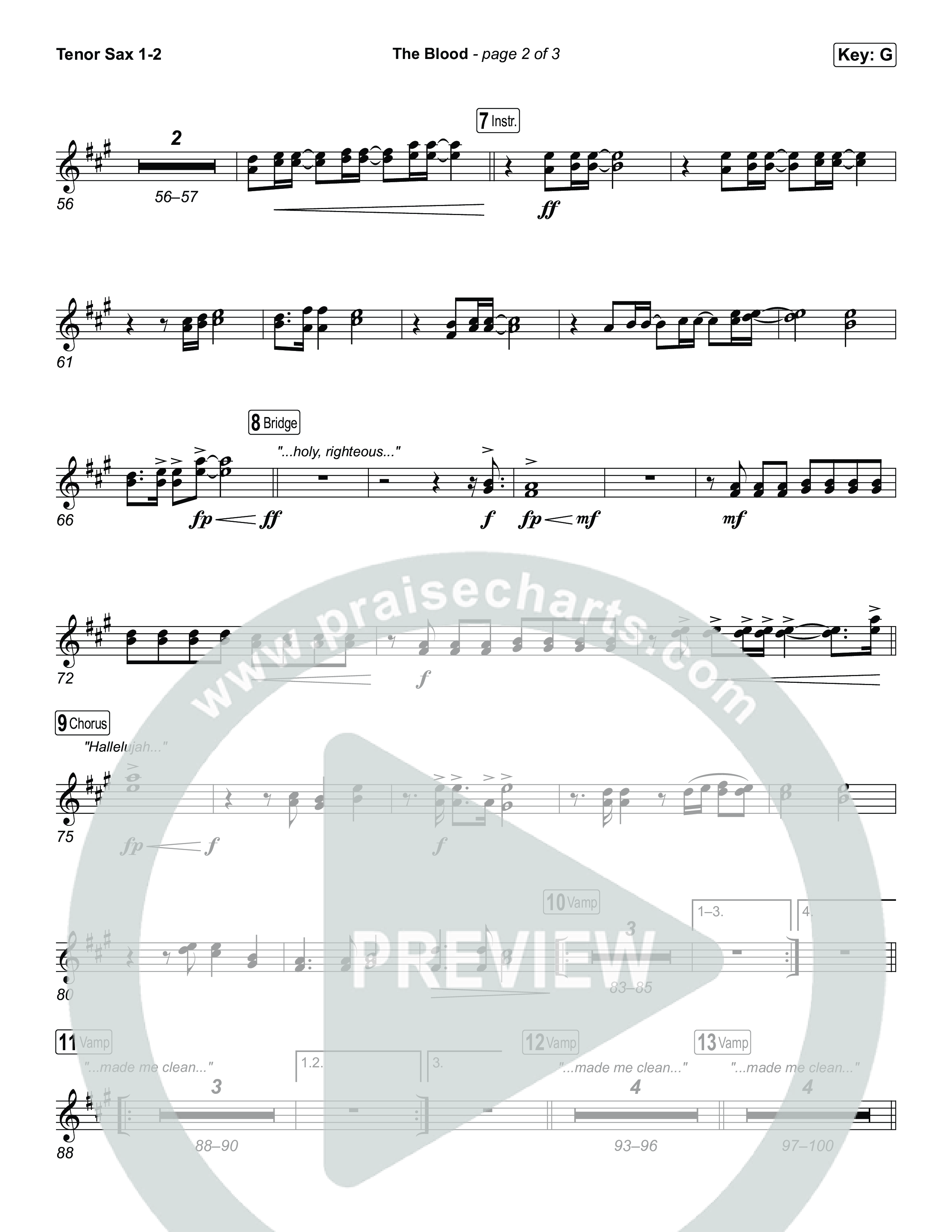 The Blood (Live From Passion 2026) Tenor Sax 1,2 (Passion / JJ Hasulube)