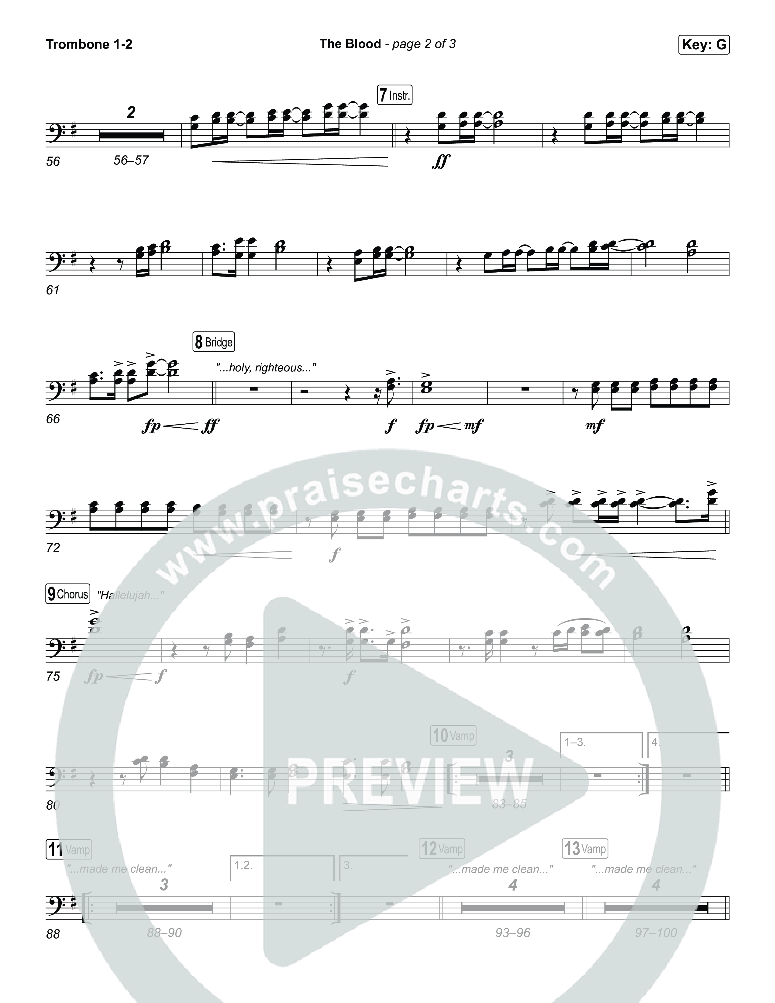 The Blood (Live From Passion 2026) Trombone 1,2 (Passion / JJ Hasulube)