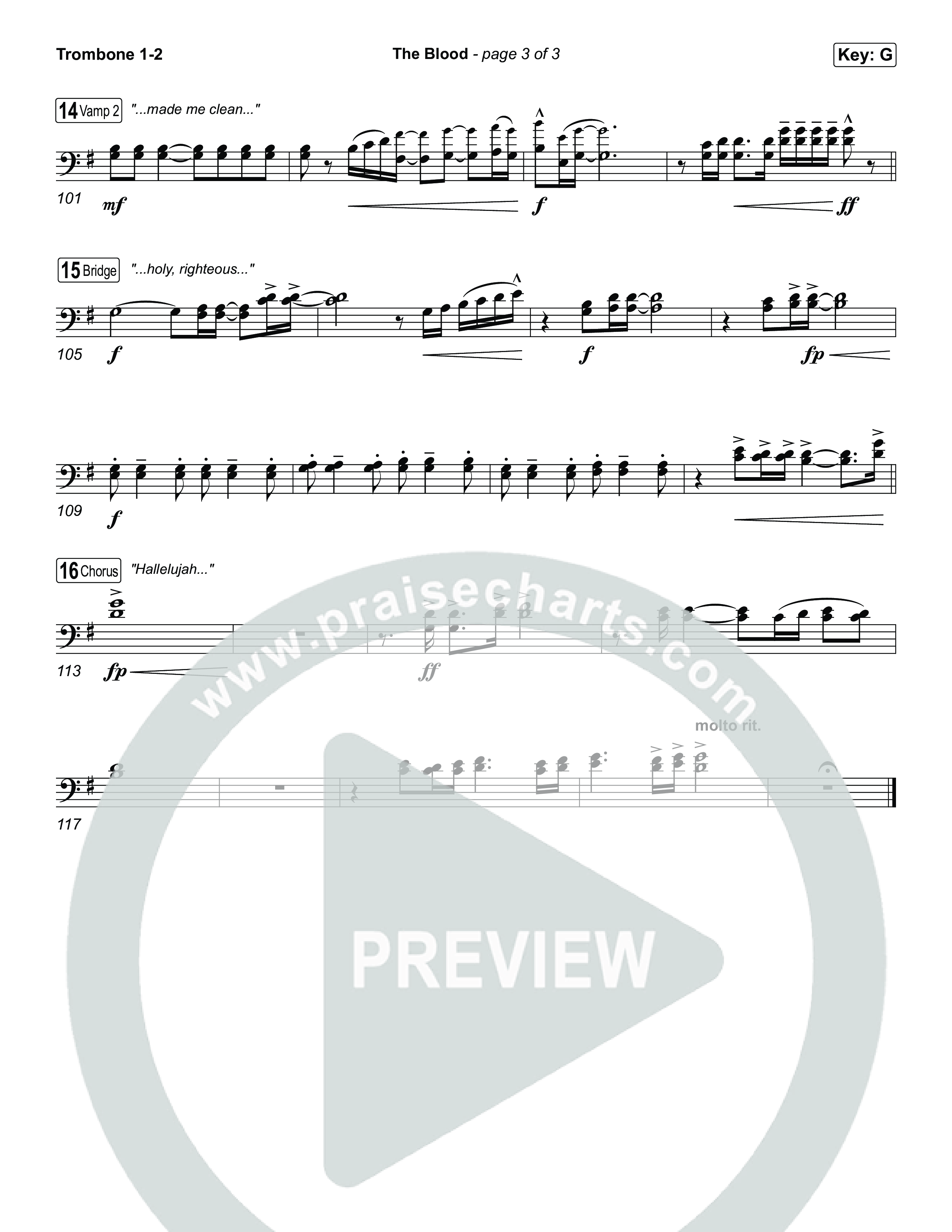 The Blood (Live From Passion 2026) Trombone 1,2 (Passion / JJ Hasulube)