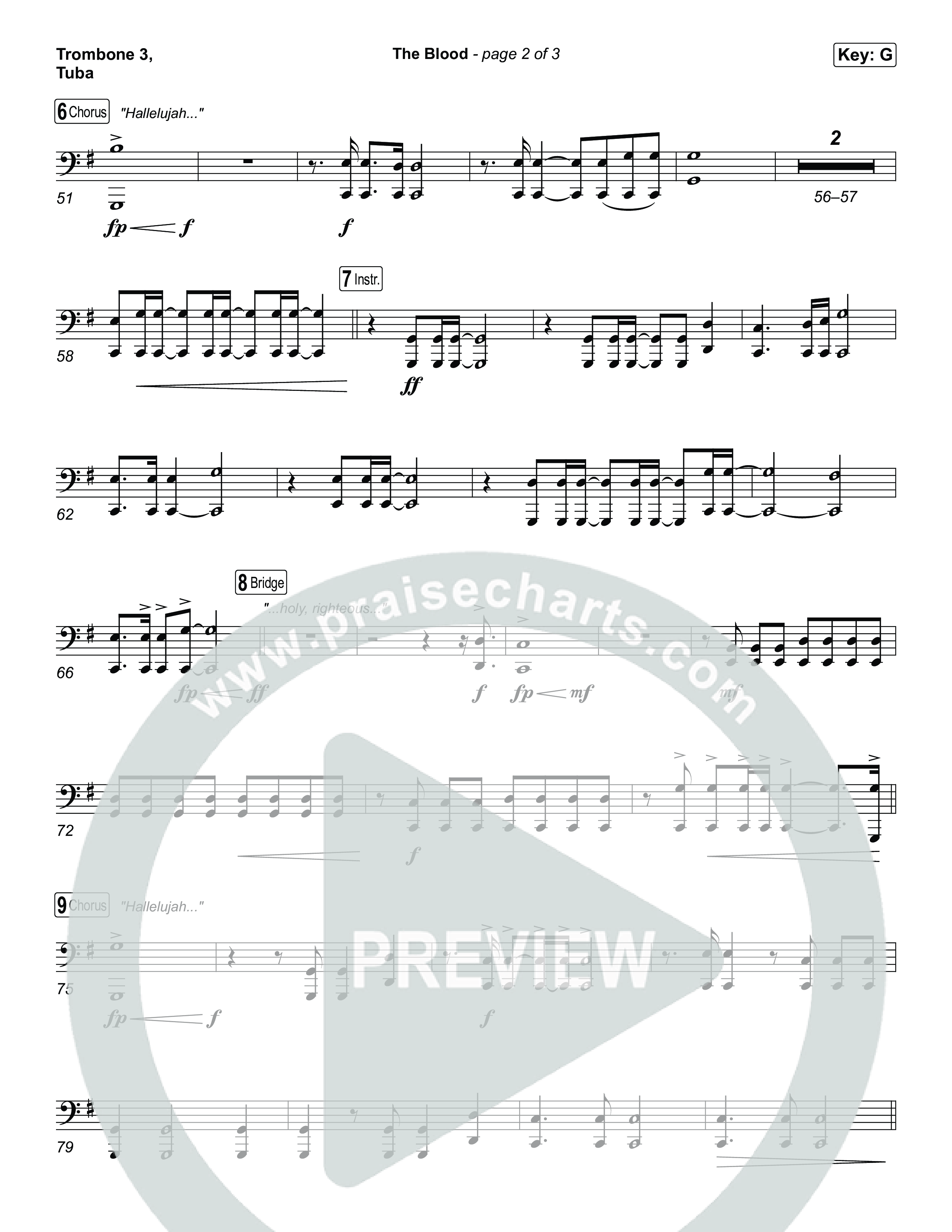 The Blood (Live From Passion 2026) Trombone 3/Tuba (Passion / JJ Hasulube)