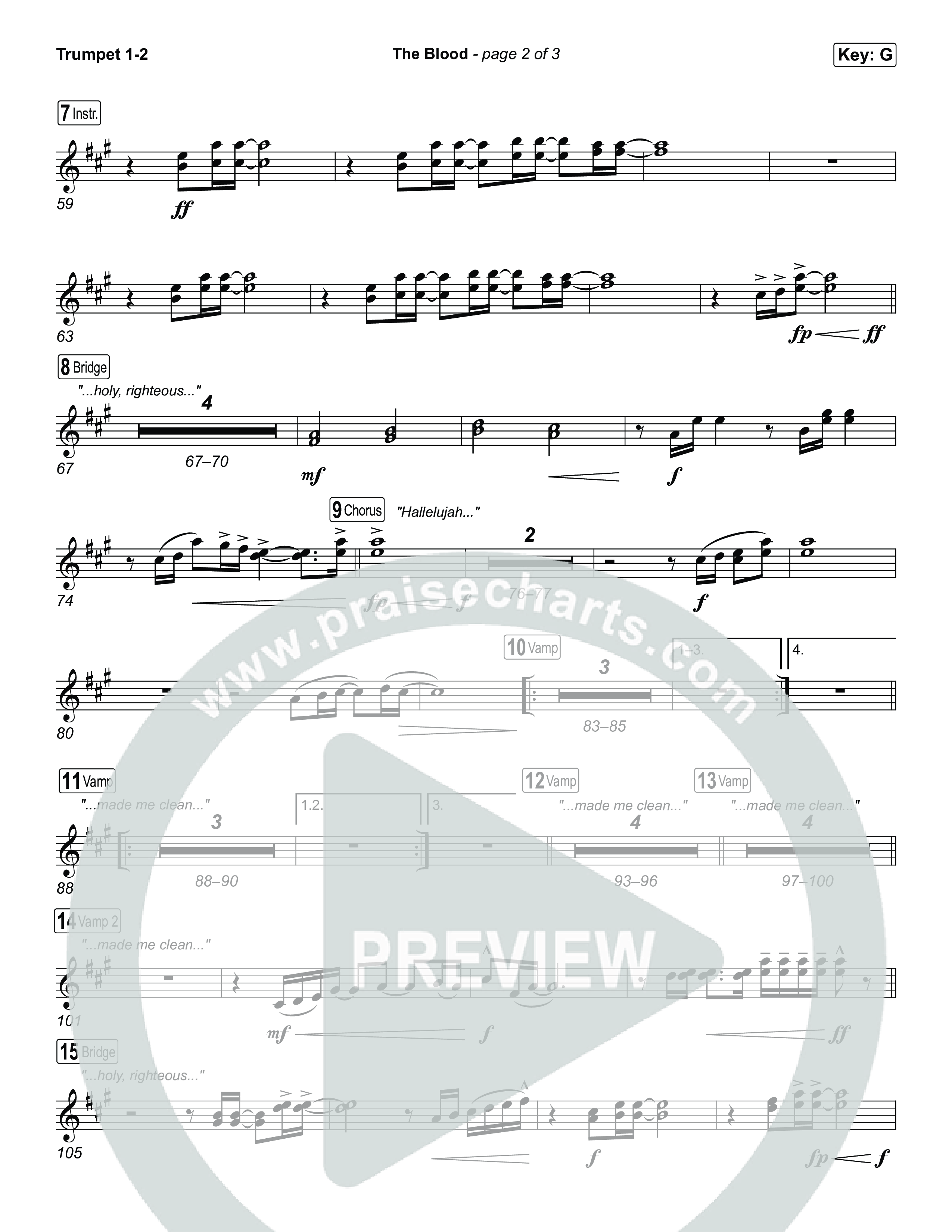 The Blood (Live From Passion 2026) Trumpet 1,2 (Passion / JJ Hasulube)