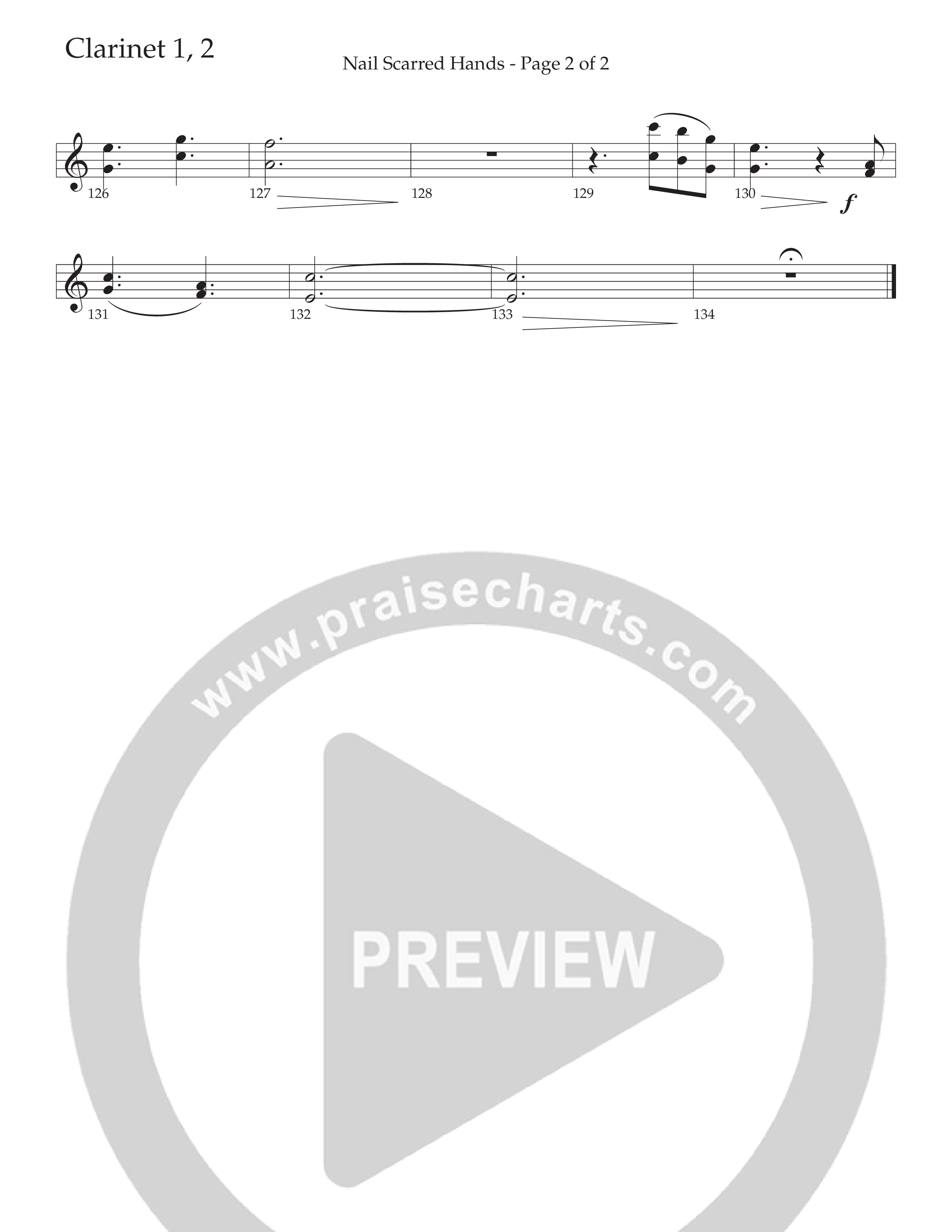 Nail Scarred Hands (Choral Anthem SATB) Clarinet 1/2 (Daywind Worship / Arr. Travis Cottrell)