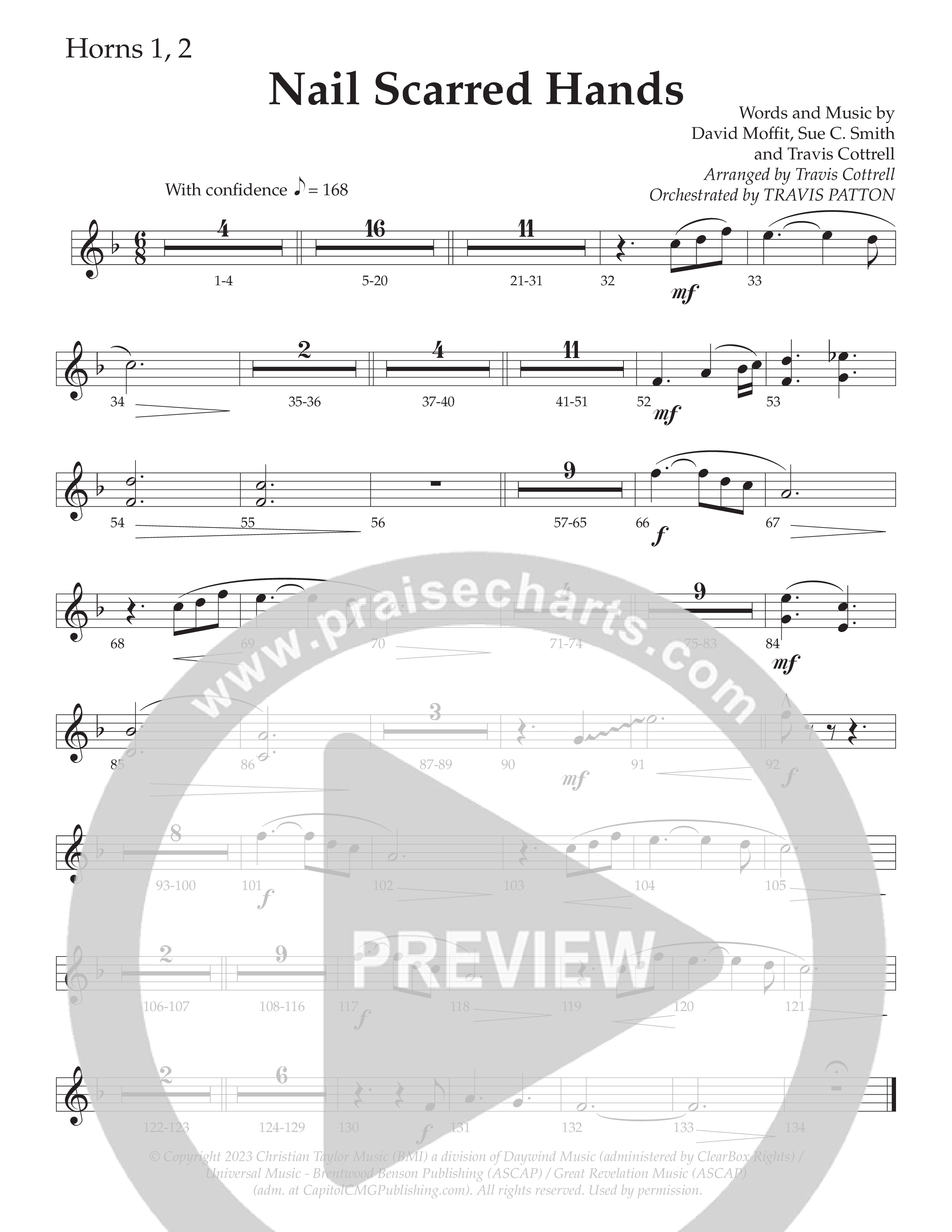 Nail Scarred Hands (Choral Anthem SATB) French Horn 1/2 (Daywind Worship / Arr. Travis Cottrell)