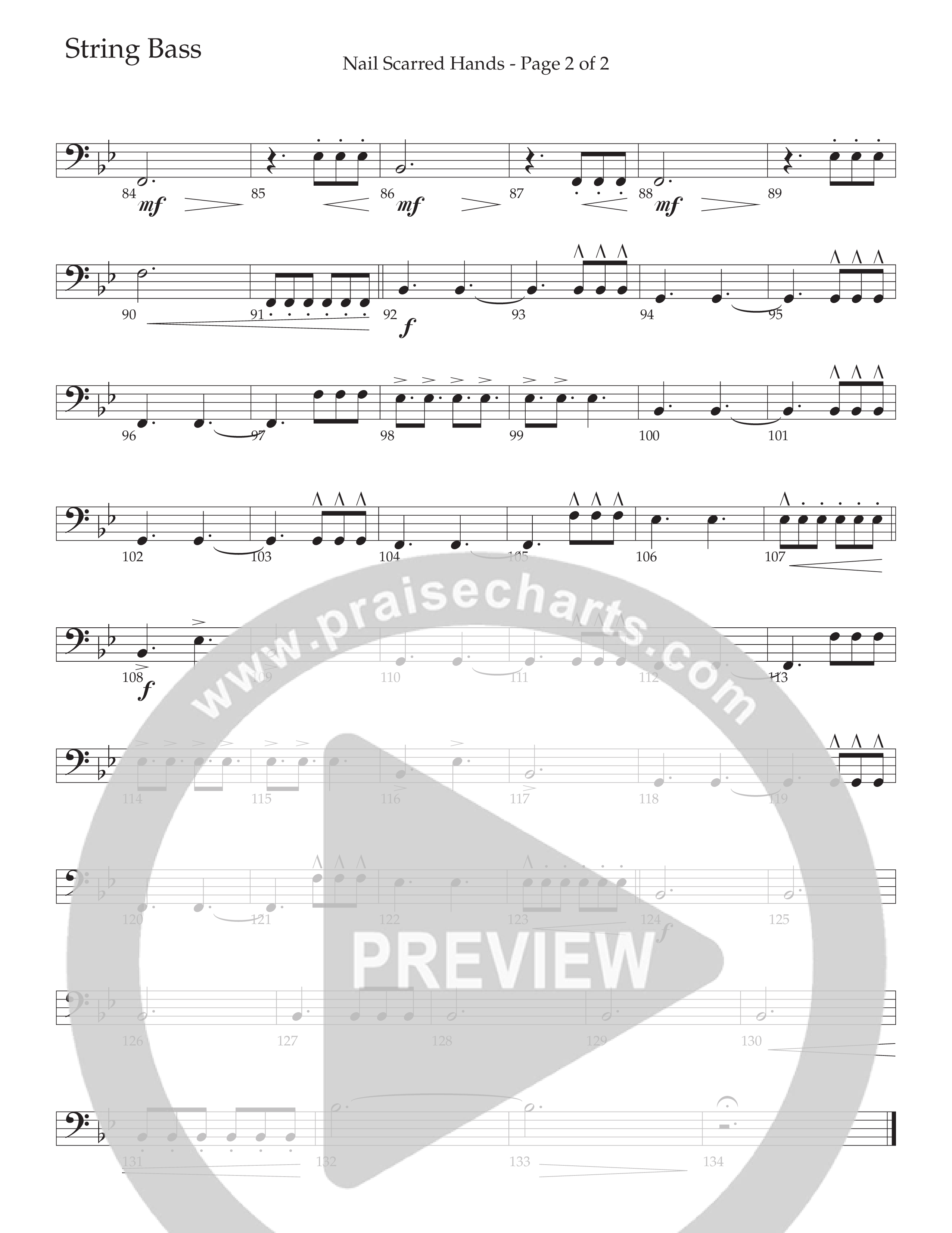 Nail Scarred Hands (Choral Anthem SATB) String Bass (Daywind Worship / Arr. Travis Cottrell)