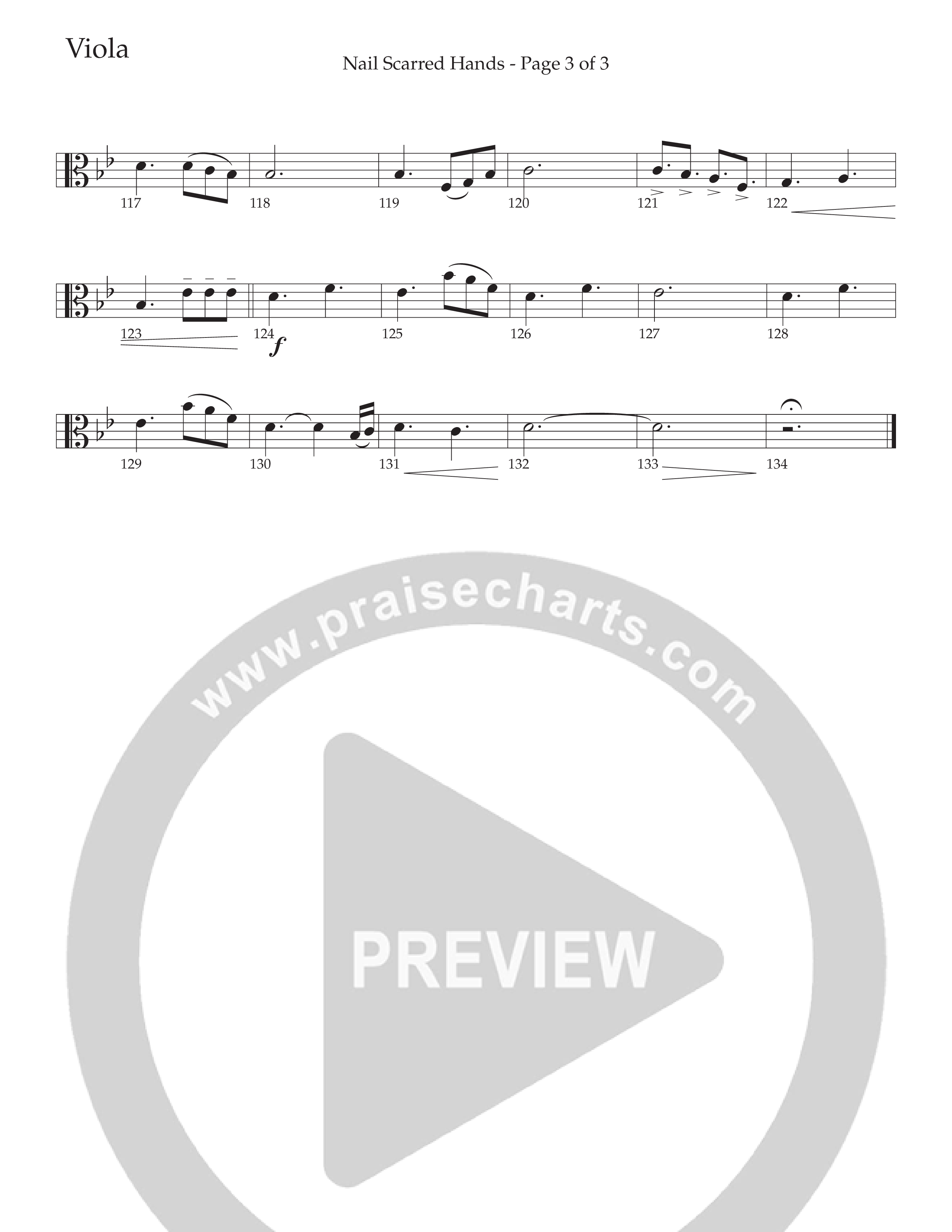 Nail Scarred Hands (Choral Anthem SATB) Viola (Daywind Worship / Arr. Travis Cottrell)