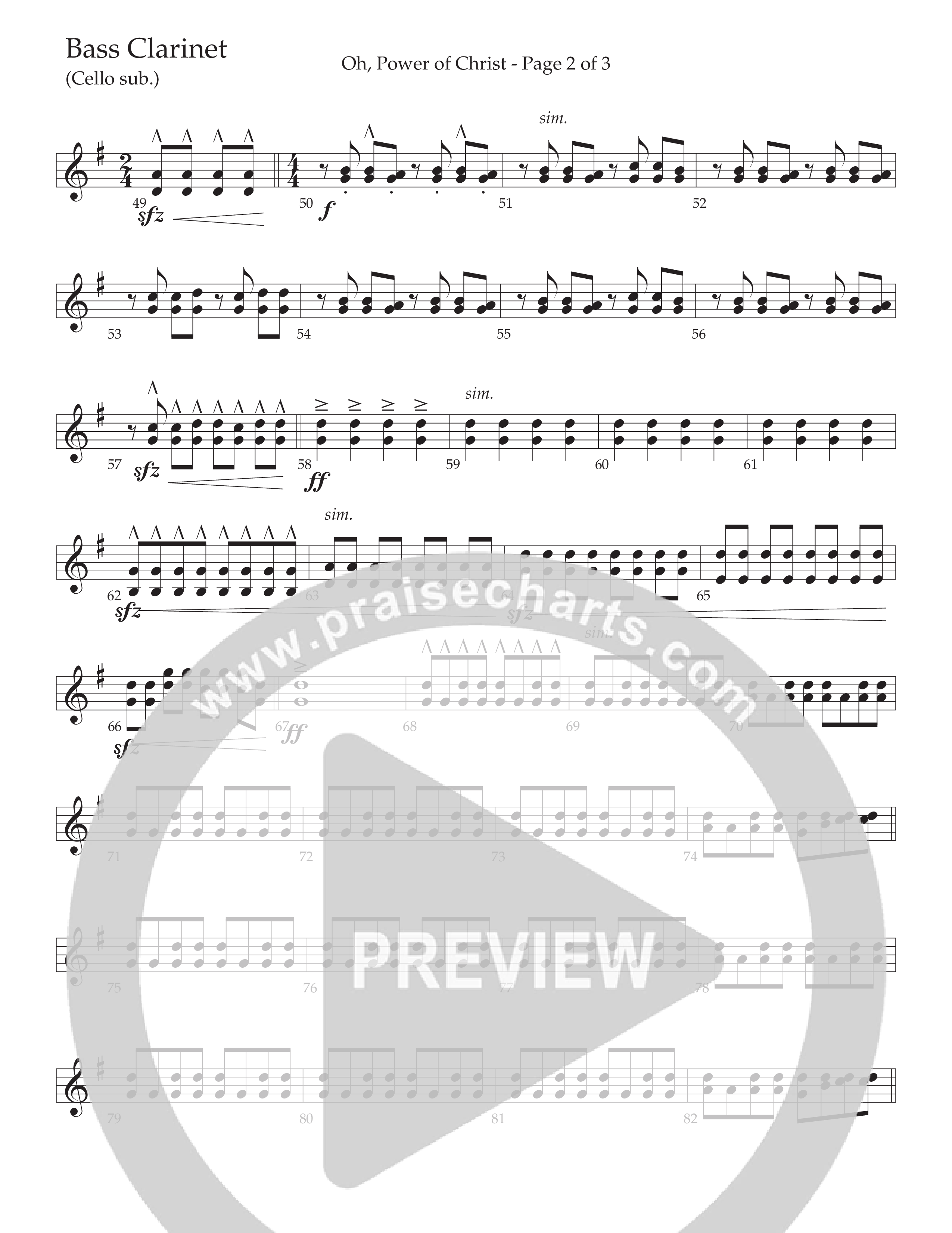 Oh Power Of Christ (Choral Anthem SATB) Bass Clarinet (Daywind Worship / Arr. Cliff Duren)