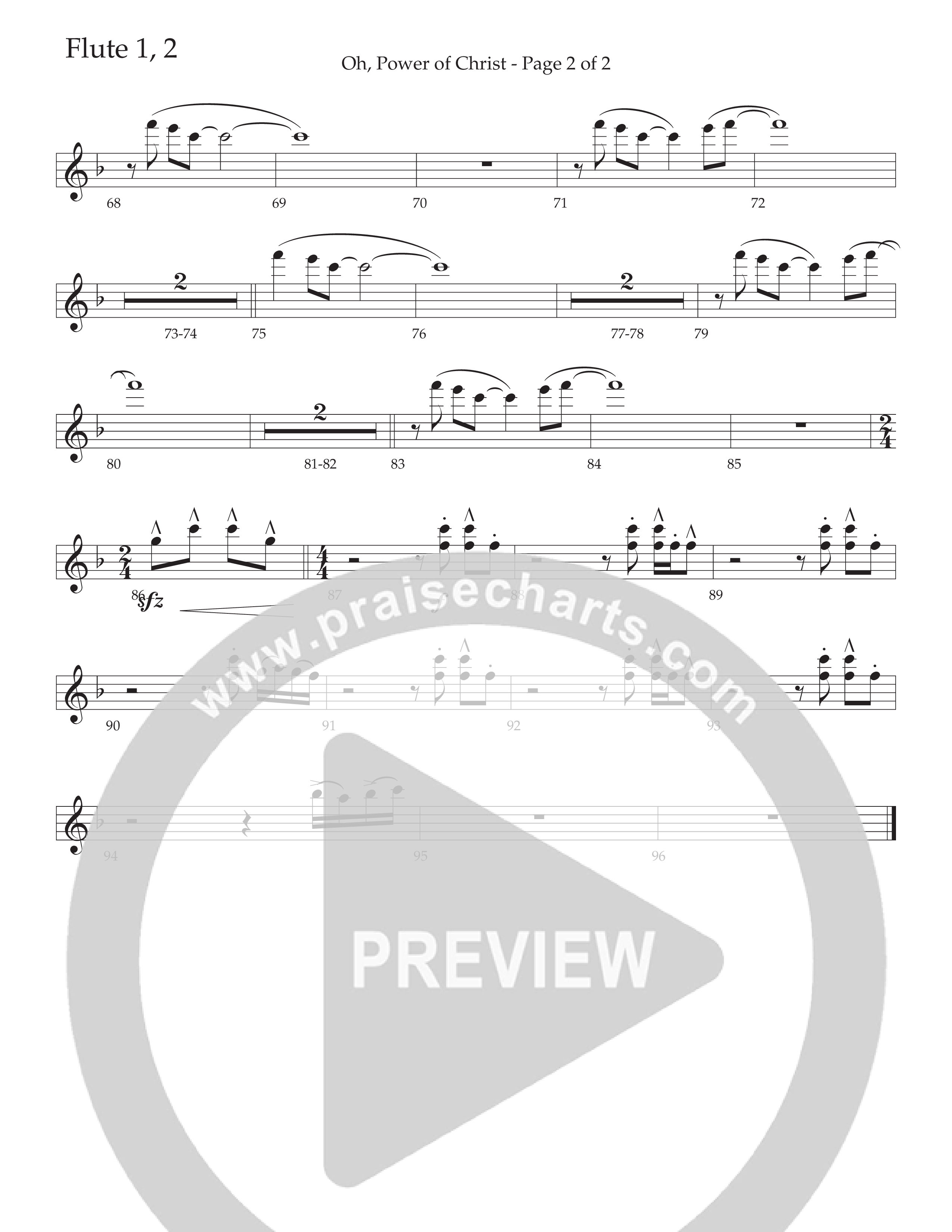 Oh Power Of Christ (Choral Anthem SATB) Flute 1/2 (Daywind Worship / Arr. Cliff Duren)