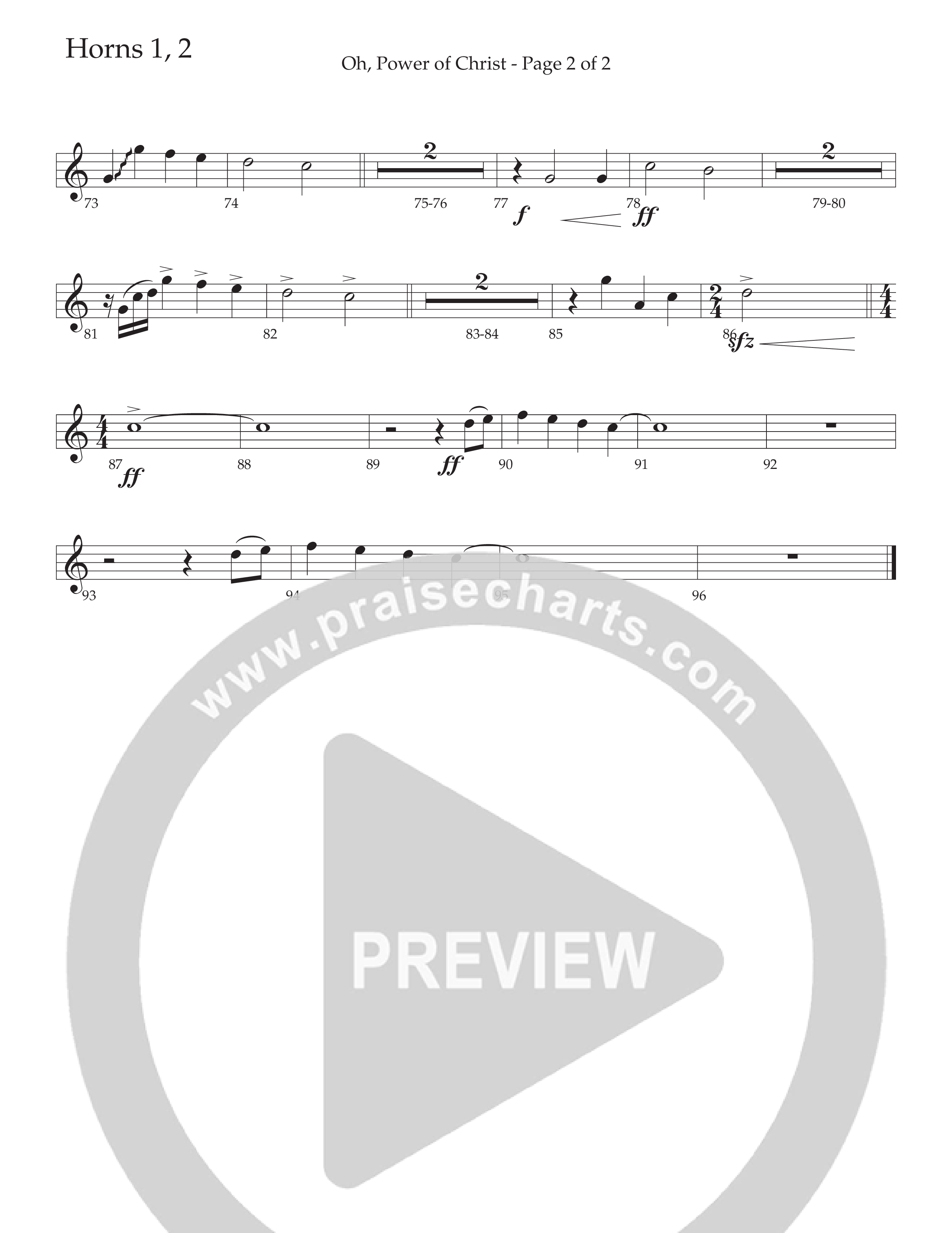 Oh Power Of Christ (Choral Anthem SATB) French Horn 1/2 (Daywind Worship / Arr. Cliff Duren)